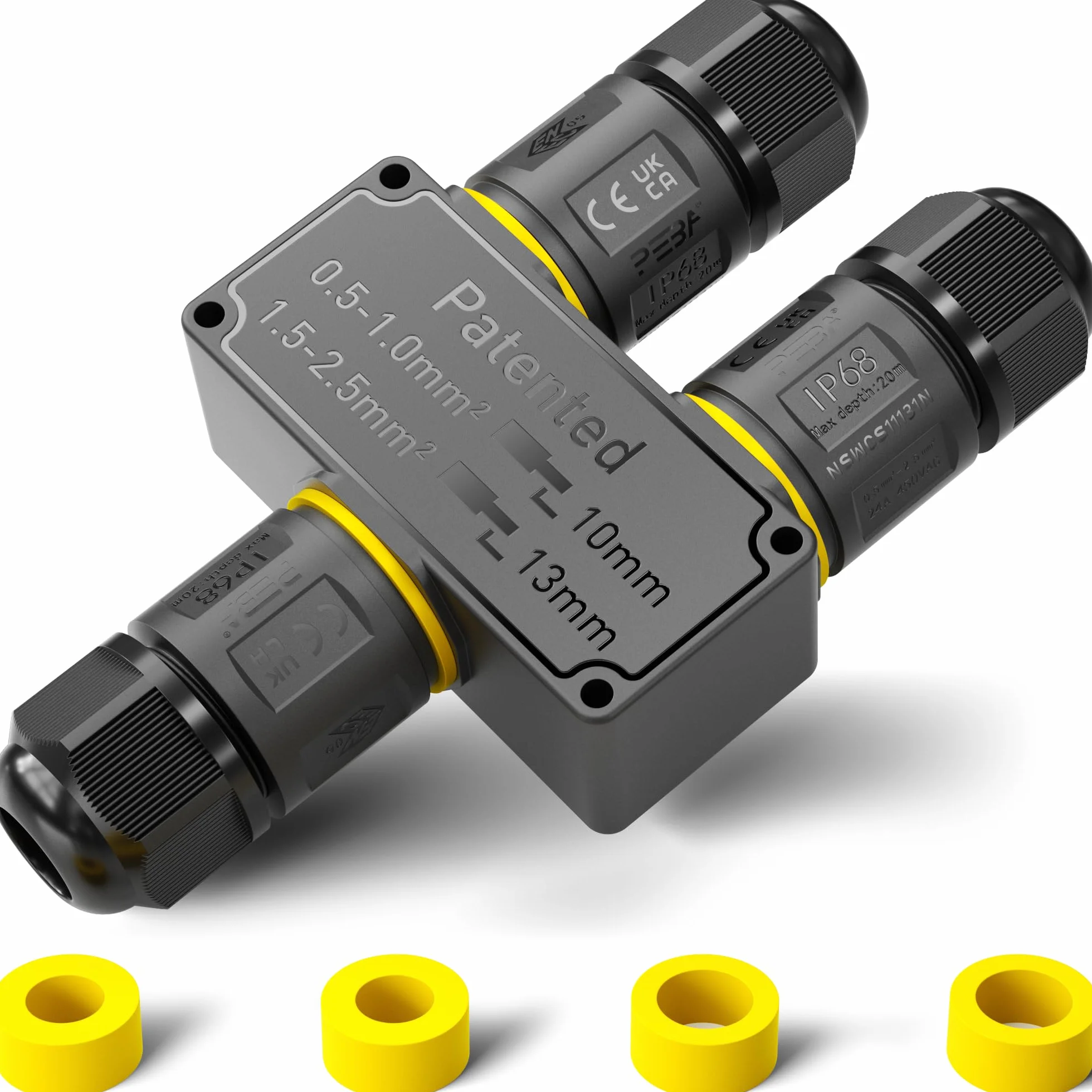 Connecteurs de Câbles Étanches IP68 Boîte de Jonction 3 Voies Raccord Extérieur Jardin