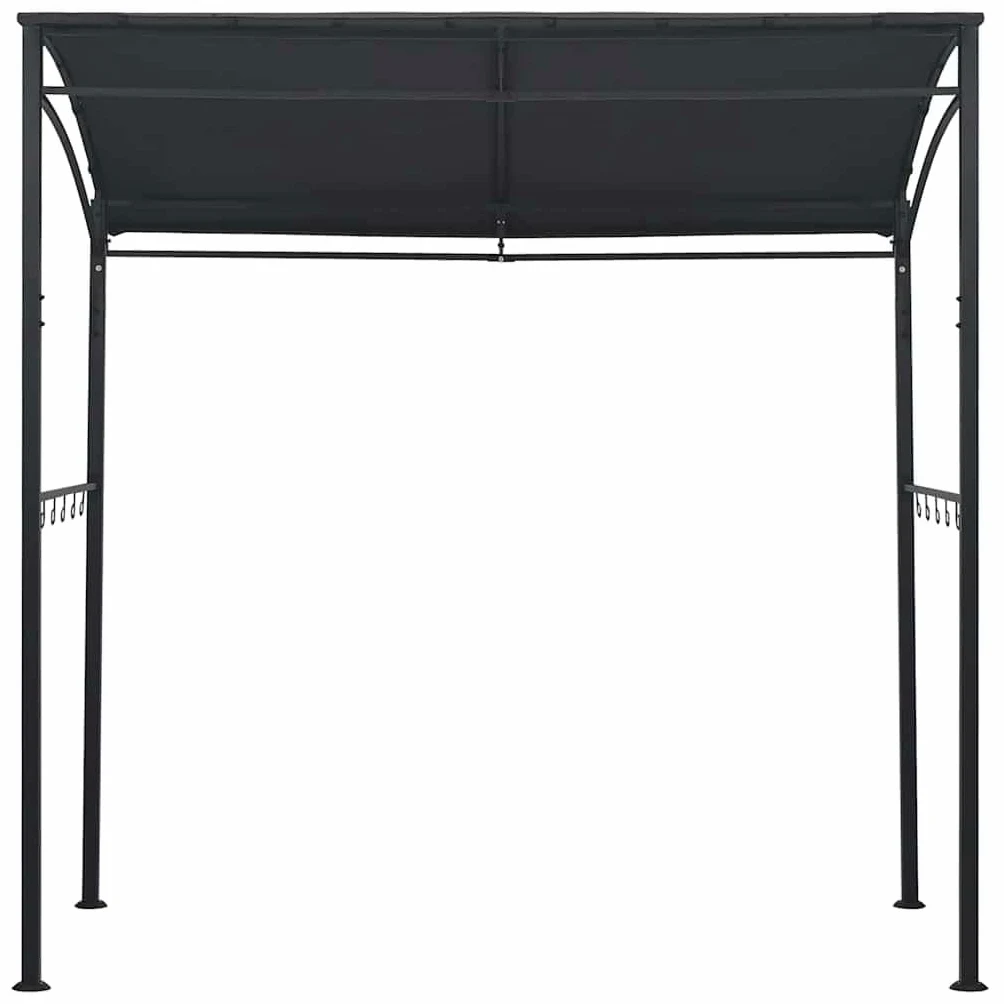 vidaXL Belvédère de Barbecue Chapiteau Tente de Barbecue Tonnelle Auvent Extérieur Résistant aux Intempéries 215x150x220 cm Anthracite Acier