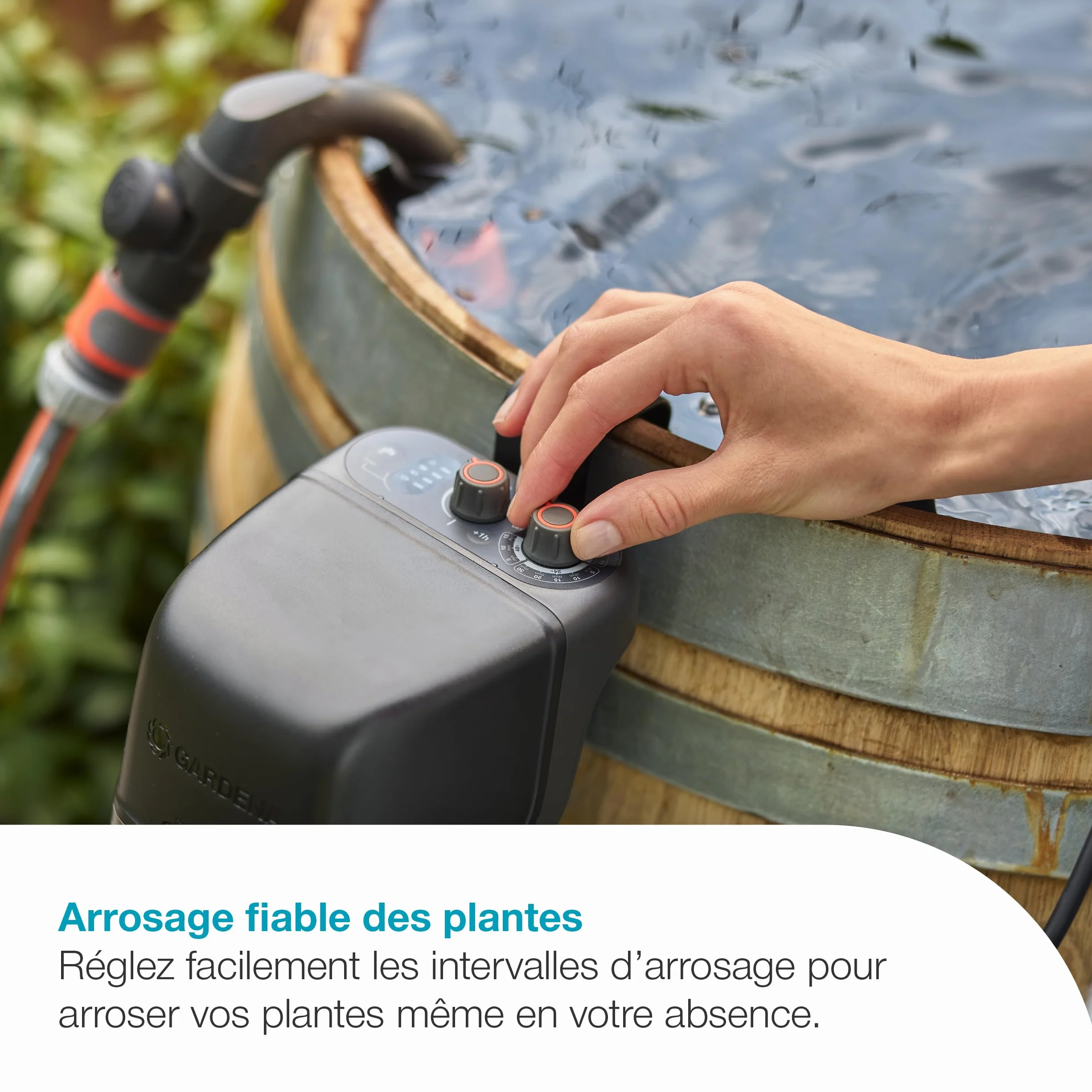 Gardena Pompe collecteur eau pluie batterie 2600 Comfort 18V P4A Kit arrosage programmation minuterie