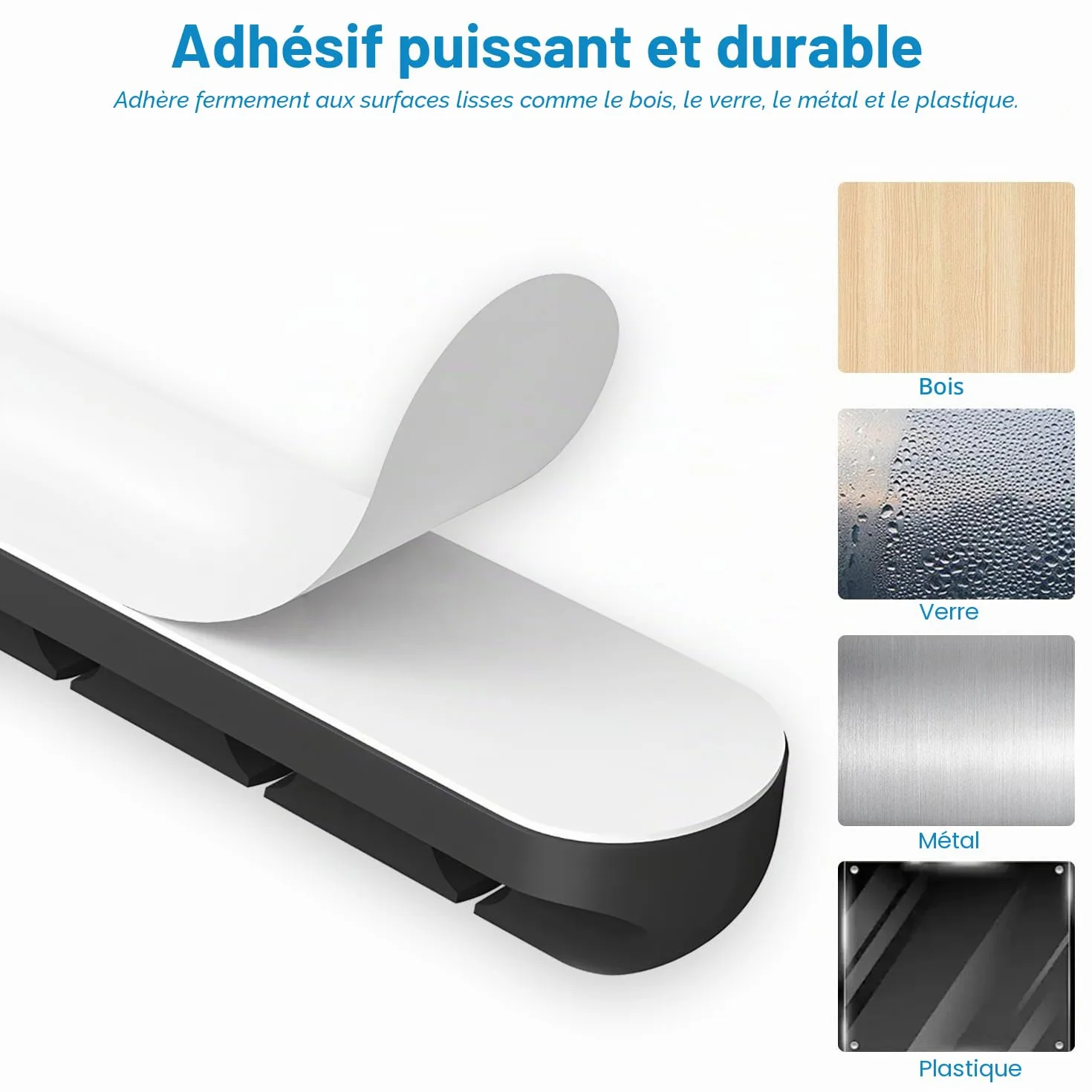 Clips Câble Adhésif en Silicone Différentes Tailles, Attache Cable Adhésif pour Bureau Voiture Maison, Gestion Câbles USB Souris Écouteur