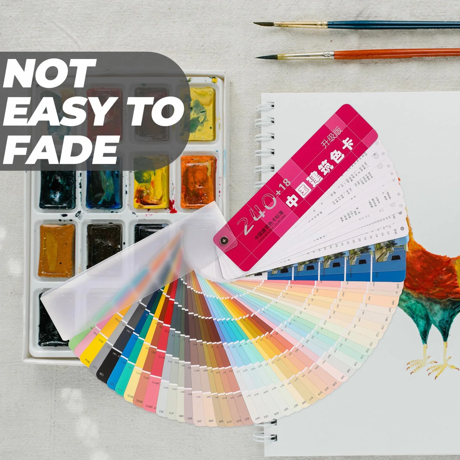 Palette Portable Cartes de Couleur de Peinture Architecture 258 Nuances Outil de Correspondance des Couleurs pour Artistes