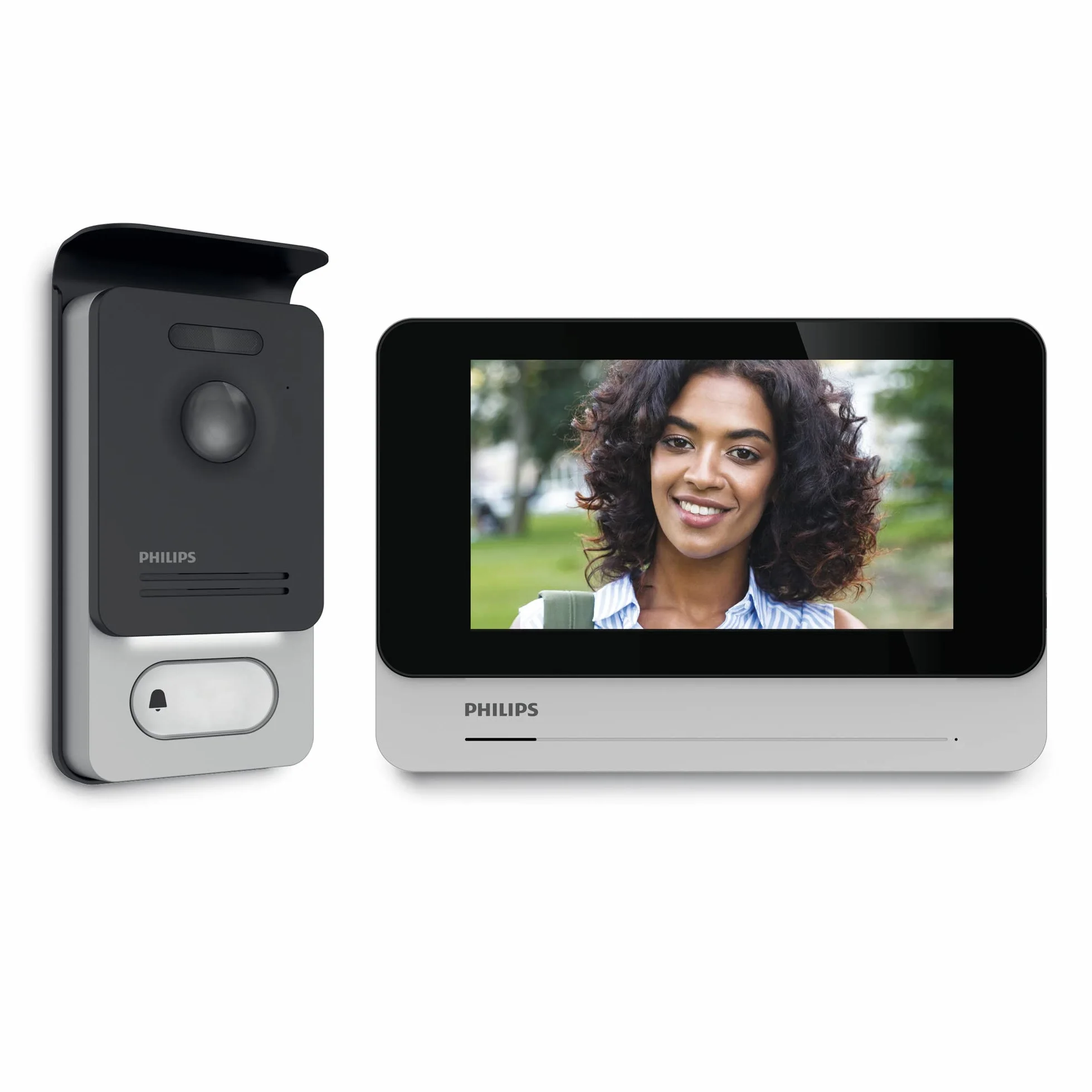 Philips WelcomeEye Connect 2 Visiophone Connecté Écran Tactile 7 Pouces Contrôle Application Smartphone Badges RFID Vision Nocturne 130 Degrés