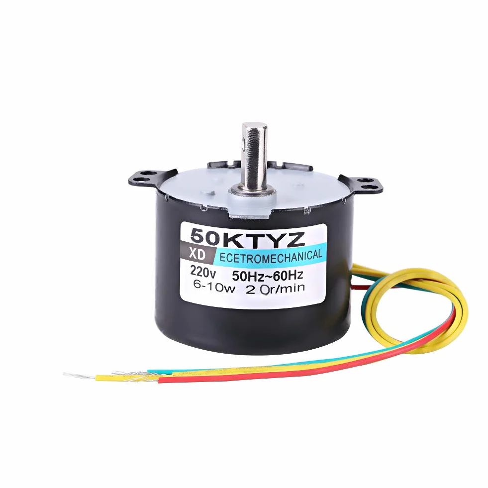 Moteur Synchrone Électrique 220V 50KTYZ 10W 0.5A 2.5/20 tr/min