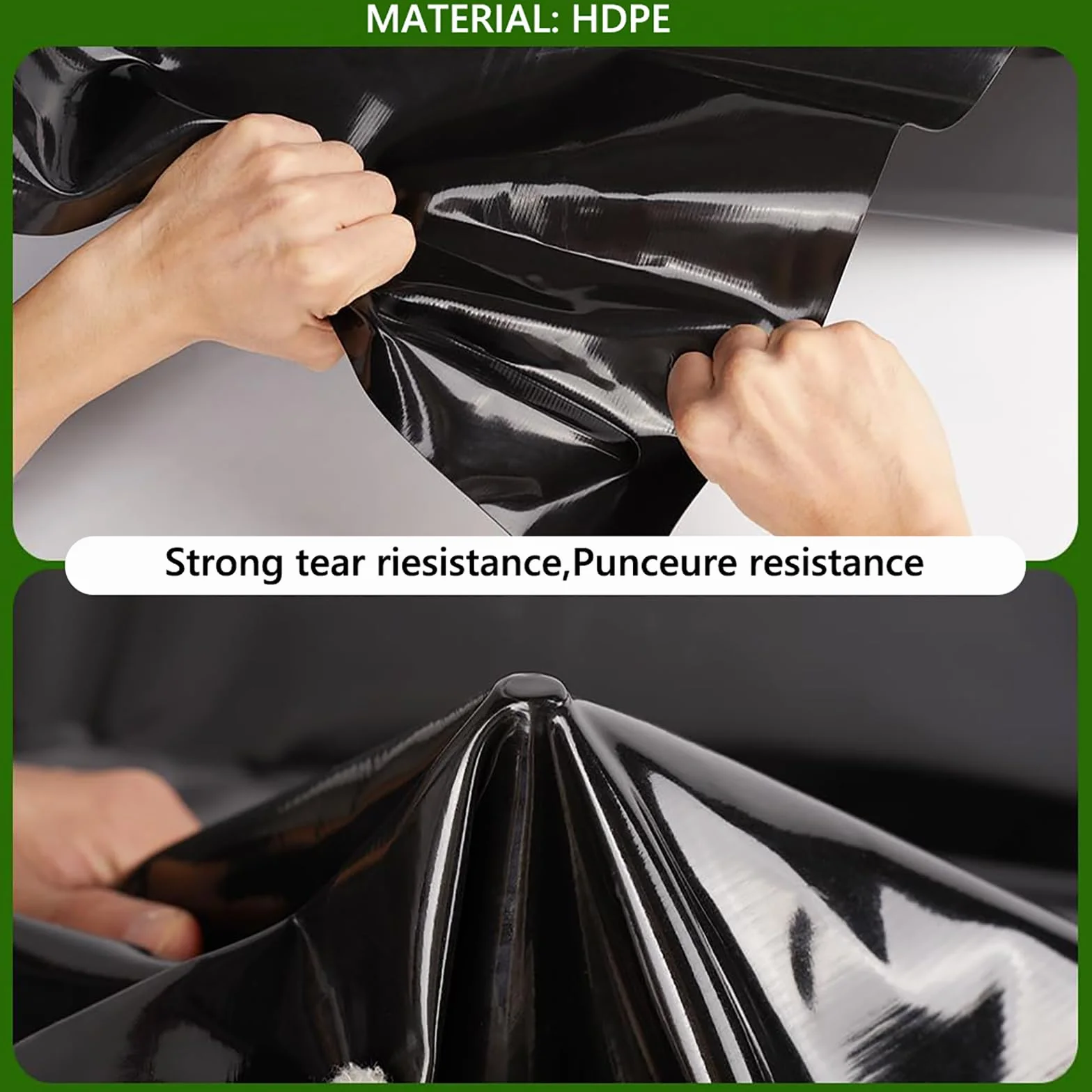 Bâche pour Bassin 6 x 6 m PVC Noire Robuste Liner Flexible pour Bassin Poisson Jardin