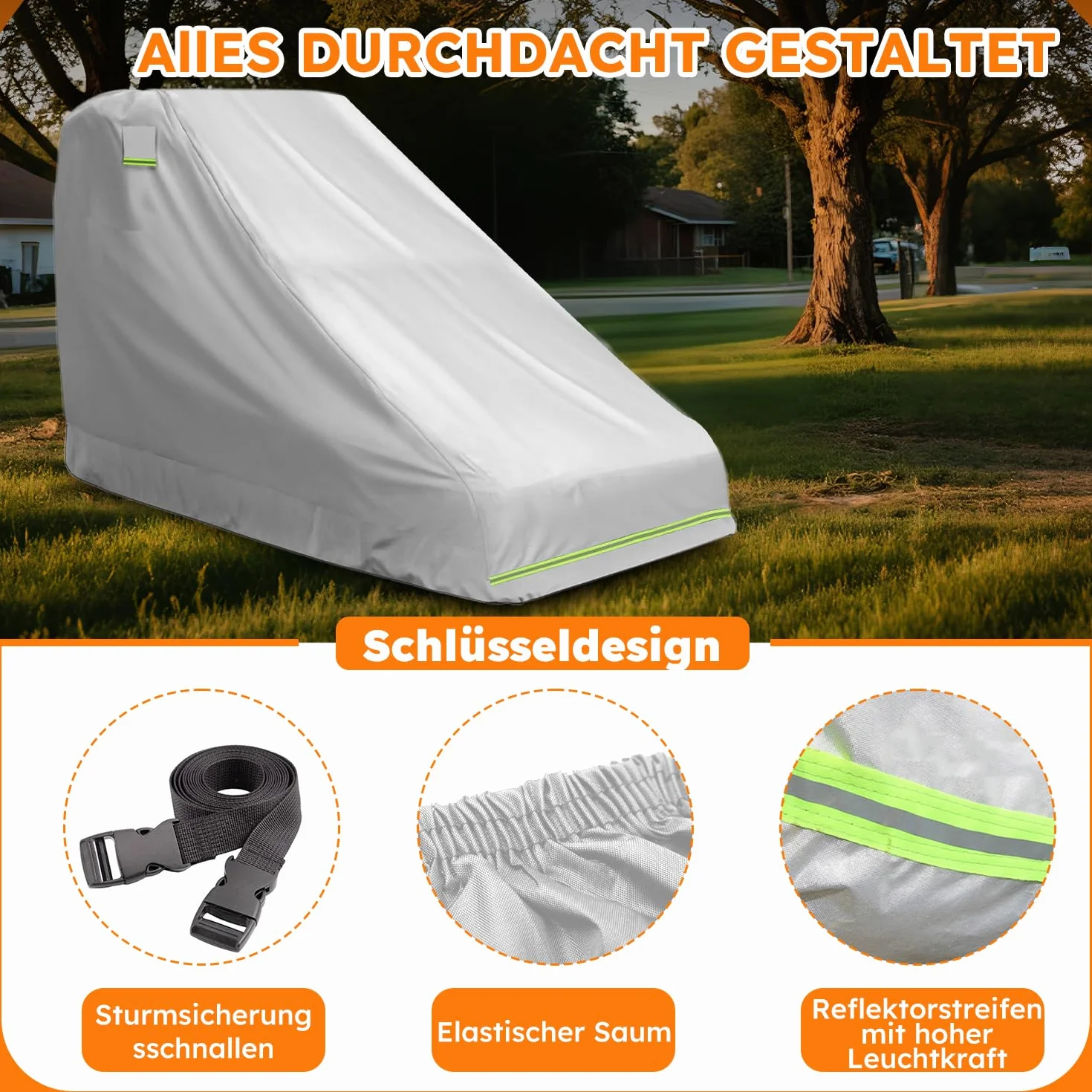 Housse de protection pour chargeuse sans cabine – Housse de pluie pour chargeuse compacte Bobcat MT100/Kubota SCL1000/New Holland C314, housse de chargeuse Dupont Oxford avec bandes réfléchissantes