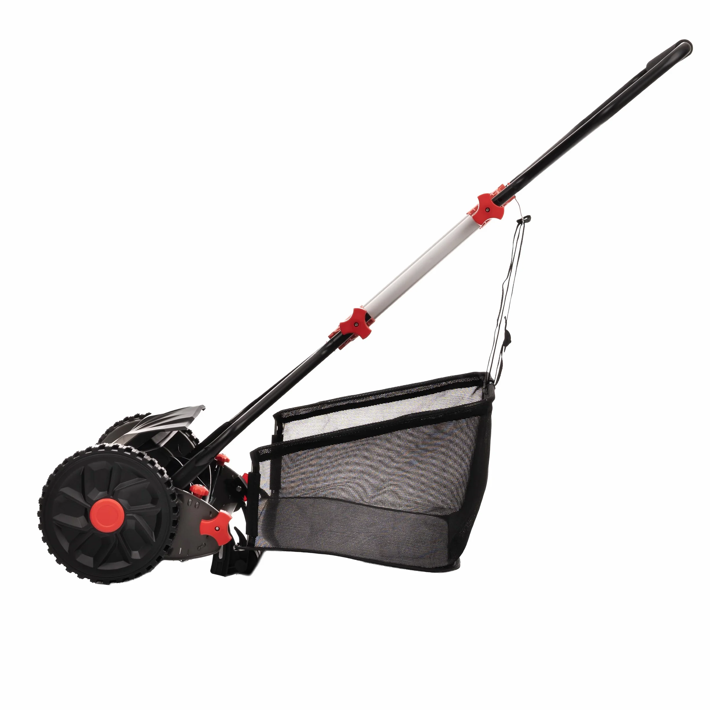 LEHMANN Tondeuse Hélicoïdale 40 cm avec bac 30 L – Tondeuse Manuelle Mécanique 5 Lames, Hauteur de Coupe réglable 15-42 mm