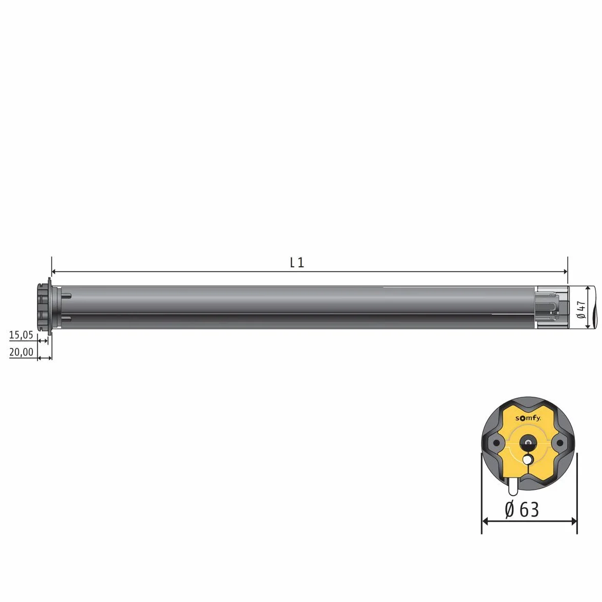 Somfy OXIMO io 10/17 Moteur