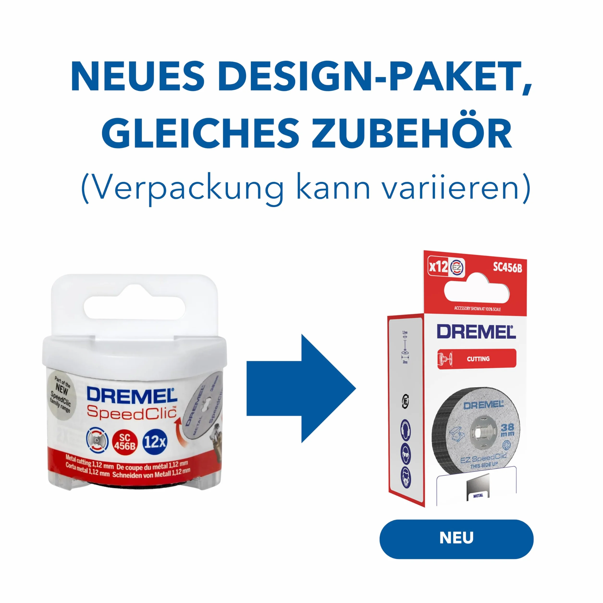 Dremel Lot de 12 Disques EZ SpeedClic à Tronçonner Métaux 38mm