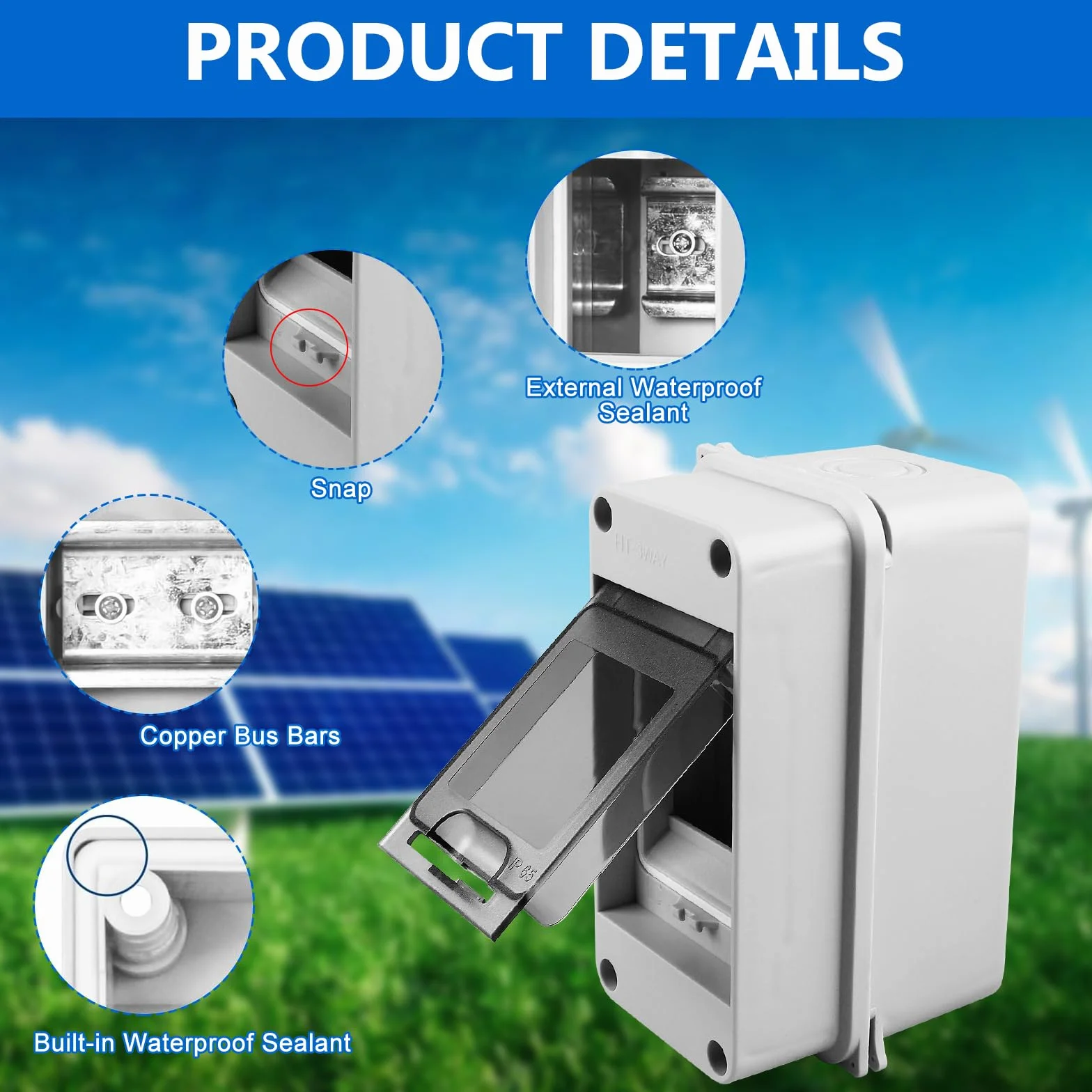 Coffret Electrique Etanche IP65 3 Modules Boîtier Exterieur 1 Rangée