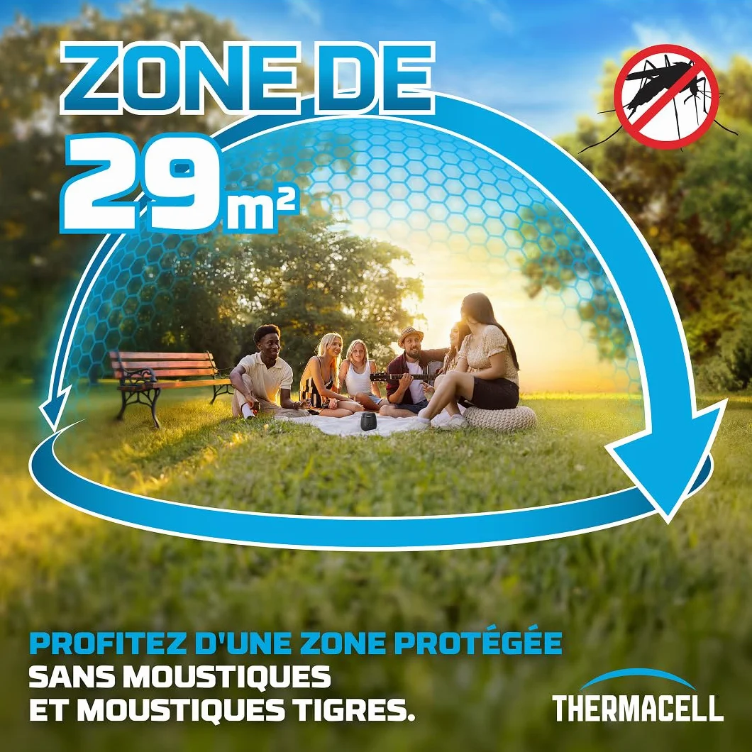 THERMACELL Recharge Liquide Anti Moustiques et Moustiques Tigres 29m² Compatible Boucliers 80h Inodore Pack 2 Unités