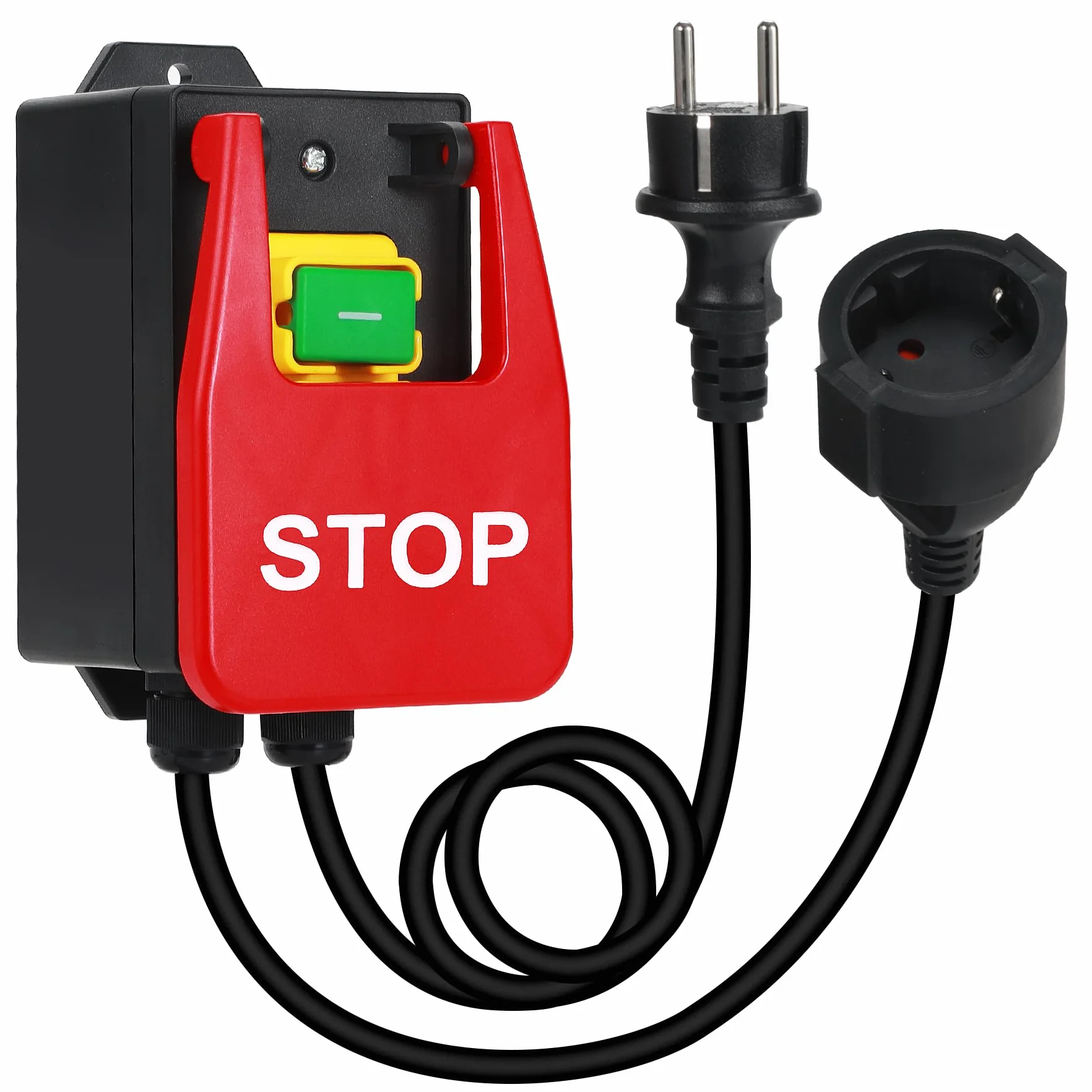 Monophasé 220 V Interrupteur de Sécurité avec prise pour table de fraisage stop