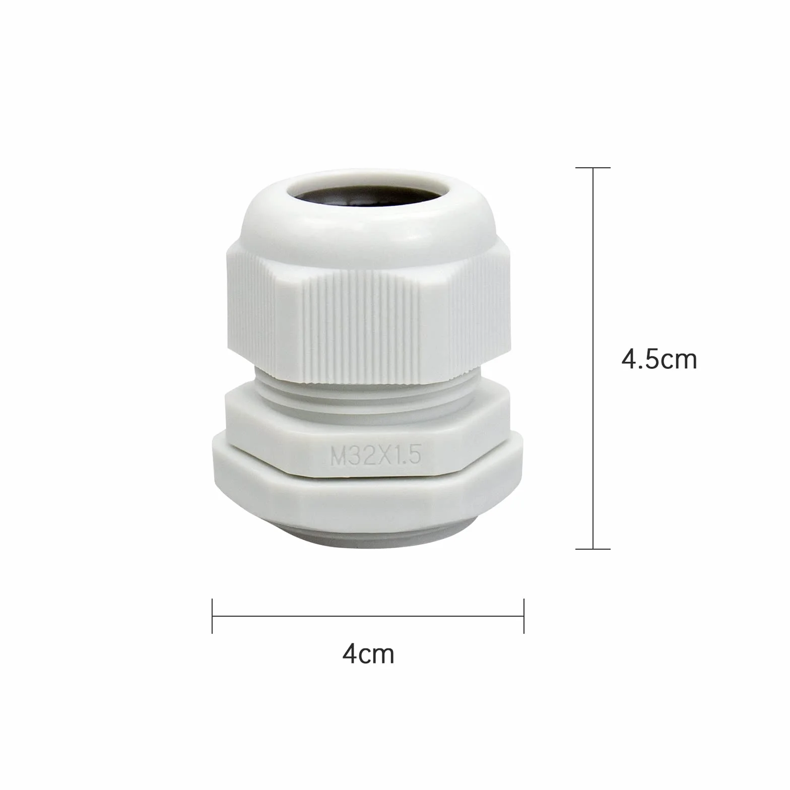 Presse-étoupe M32 x 1,5 Lot de 12 IP68 Gris Étanche