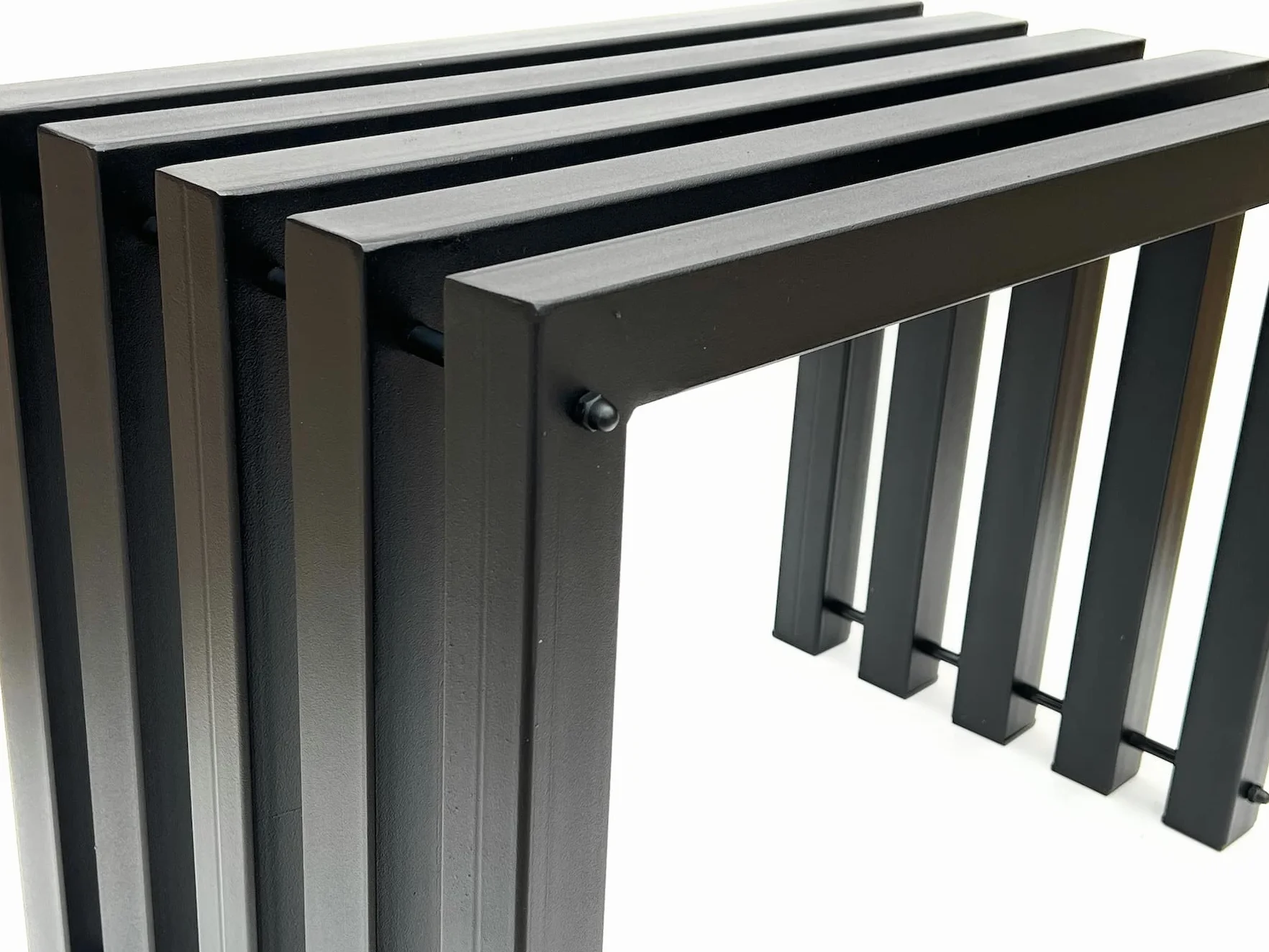 DanDiBo 96446 Tabouret moderne en métal noir résistant aux intempéries 60 cm