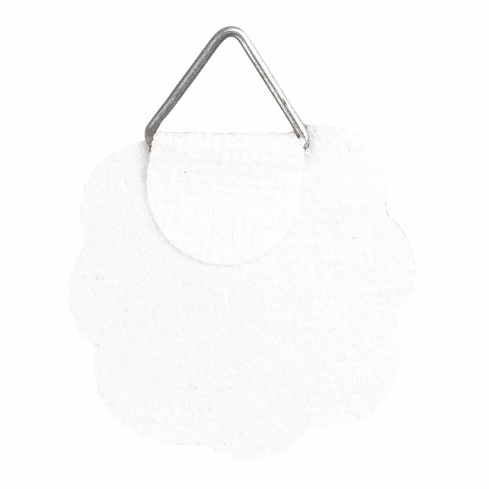 Ideen mit Herz Porte-photo avec œillet triangulaire 2,9 cm x 3 cm blanc Lot de 50 pièces