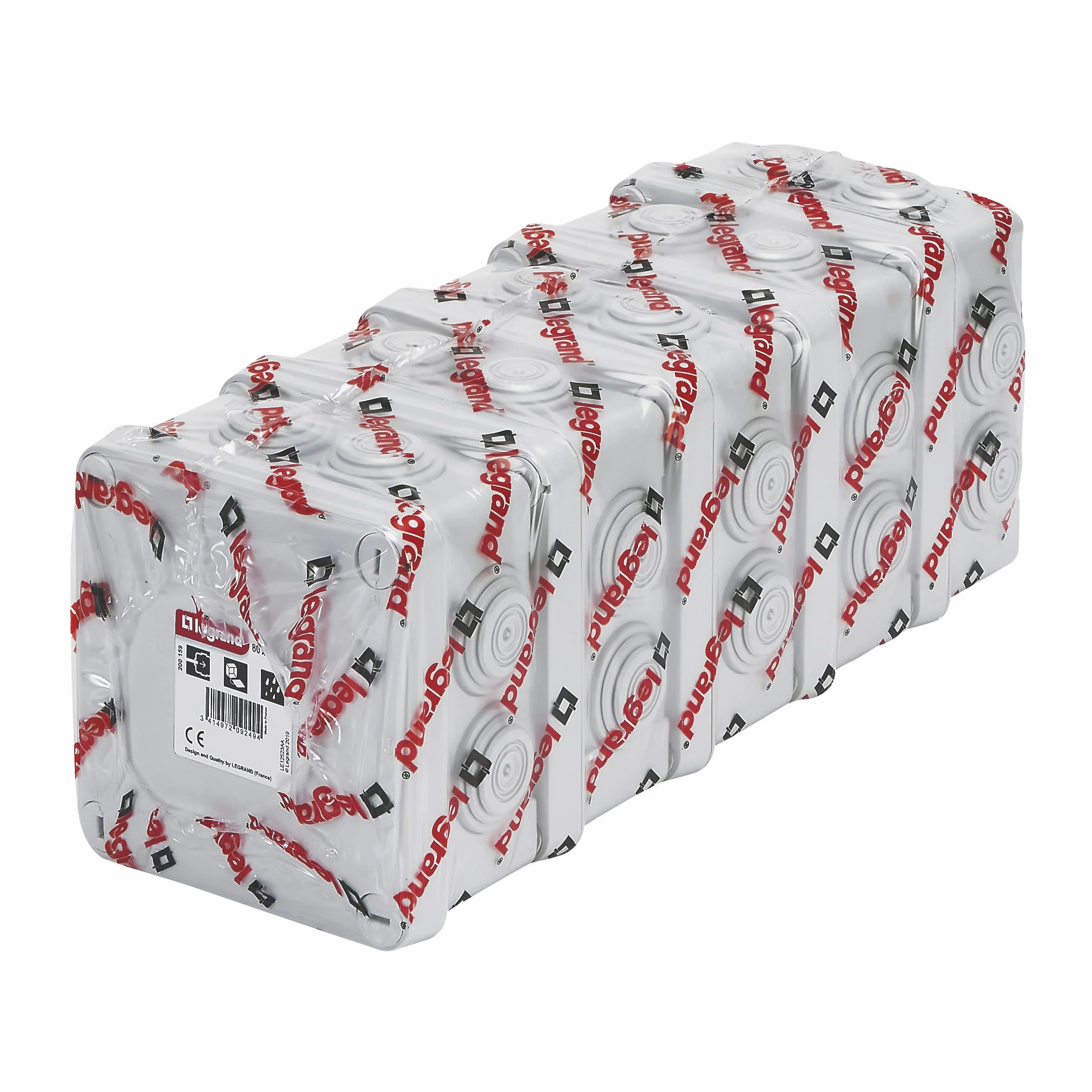 Boîte de dérivation étanche Plexo 80x80mm Lot de 5