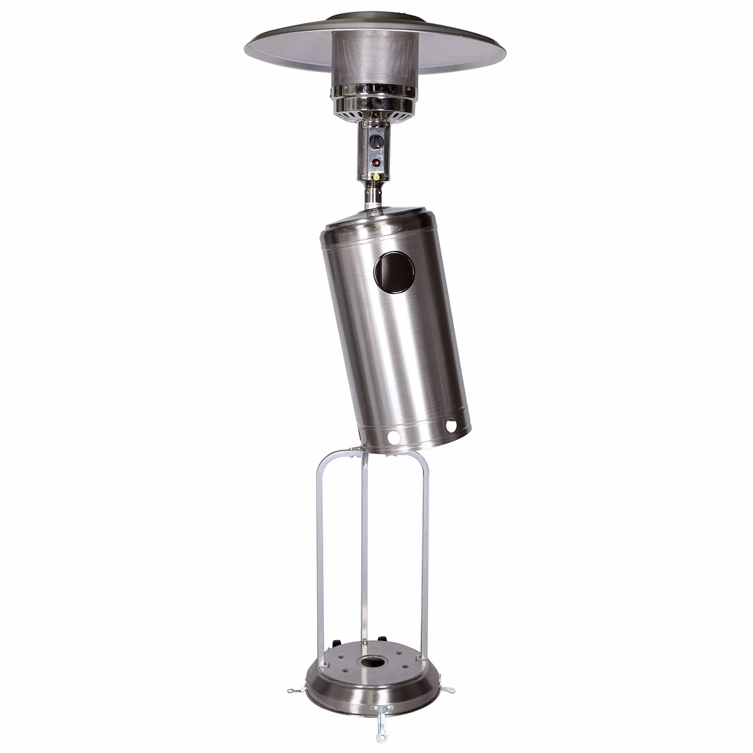 Parasol chauffant OSLO gaz inox avec housse protection