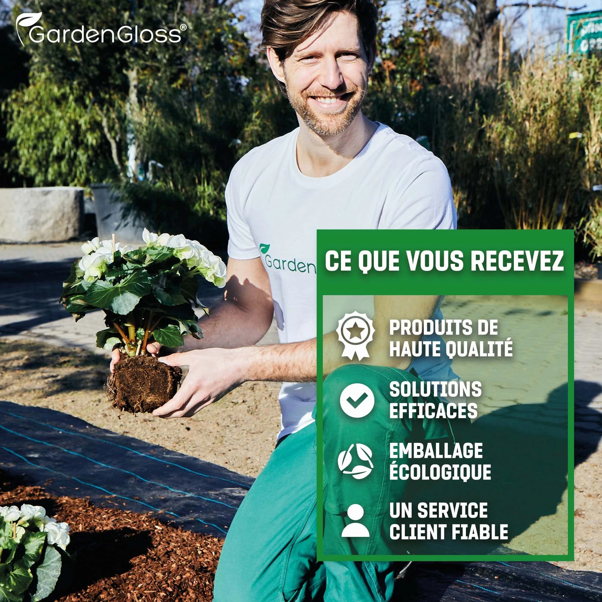 GardenGloss Toile de Paillage Anti Mauvaises Herbes 100 g/m² 50m x 1m Géotextile Indéchirable