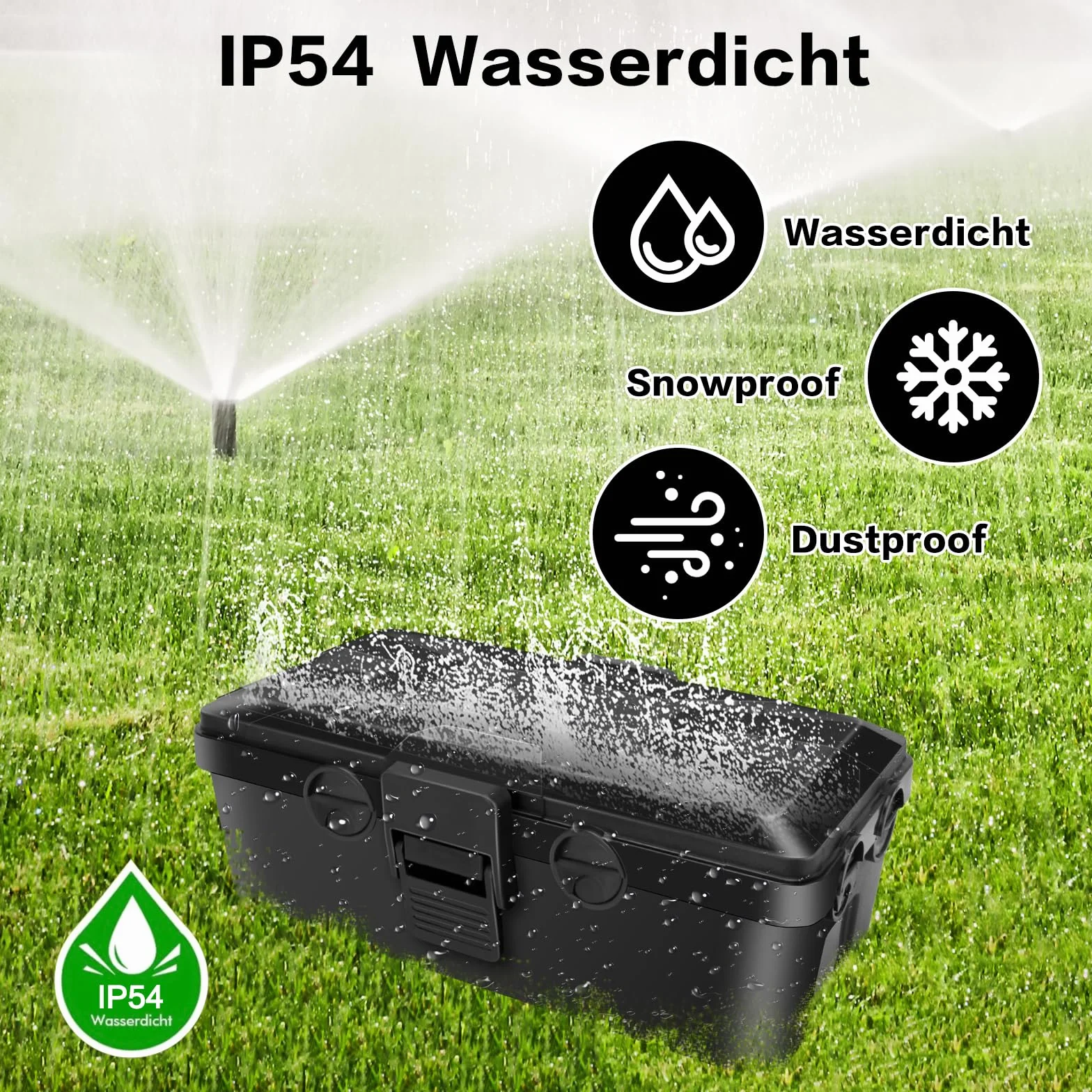 Boîte à Câbles étanche IP54 Protection Prise Electrique Exterieure pour Rallonge Jardin