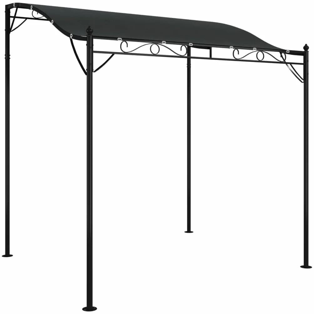 Auvent anthracite 2x2,3 m 180 g/m² tissu acier