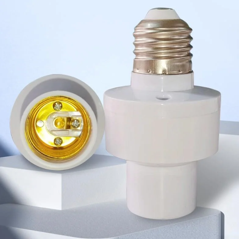 Interrupteur intelligent E27 avec détection de mouvement 360° capteur infrarouge 110-220 V compact 9,1×5,2×5,2 cm blanc