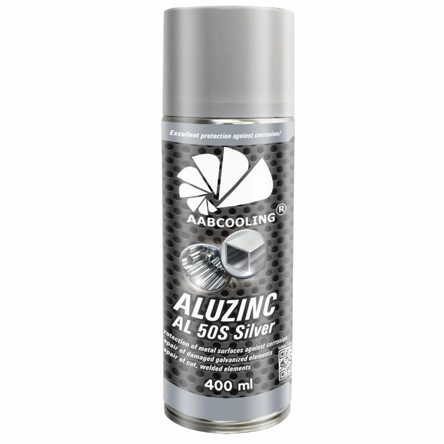 AABCOOLING Aluzinc AL 50S Argent 400ml Spray Bombe Aérosol Apprêt Zinc-Aluminium Anticorrosion Galvanisation à Froid pour Métal