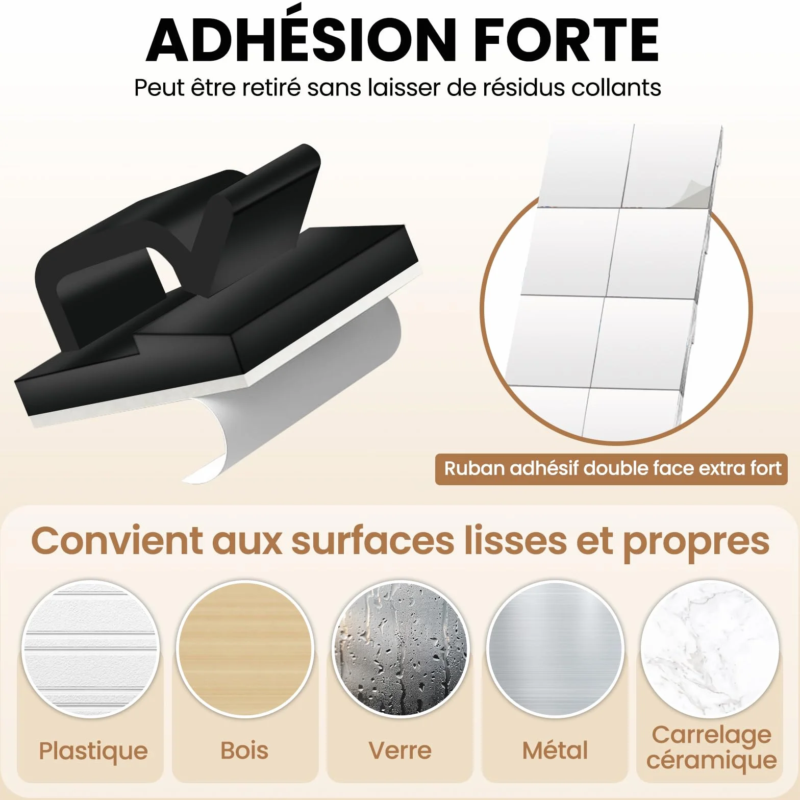 50 Pièces Attache Cable Adhésif, Clip Cable et Accroche Cable – Supports Gestion des Fils et Câbles Électriques, Noire