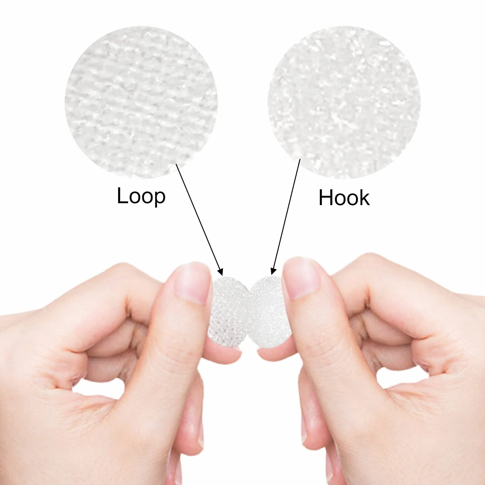 Autocollant Rond Crochet et Boucle 1080PCS 10mm Adhésifs Hook & Loop Pastille