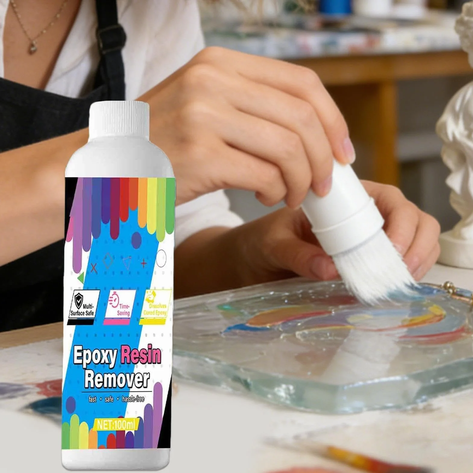 Décapant de résine époxy 100 ml nettoyant pour résine multi-usage intérieur extérieur