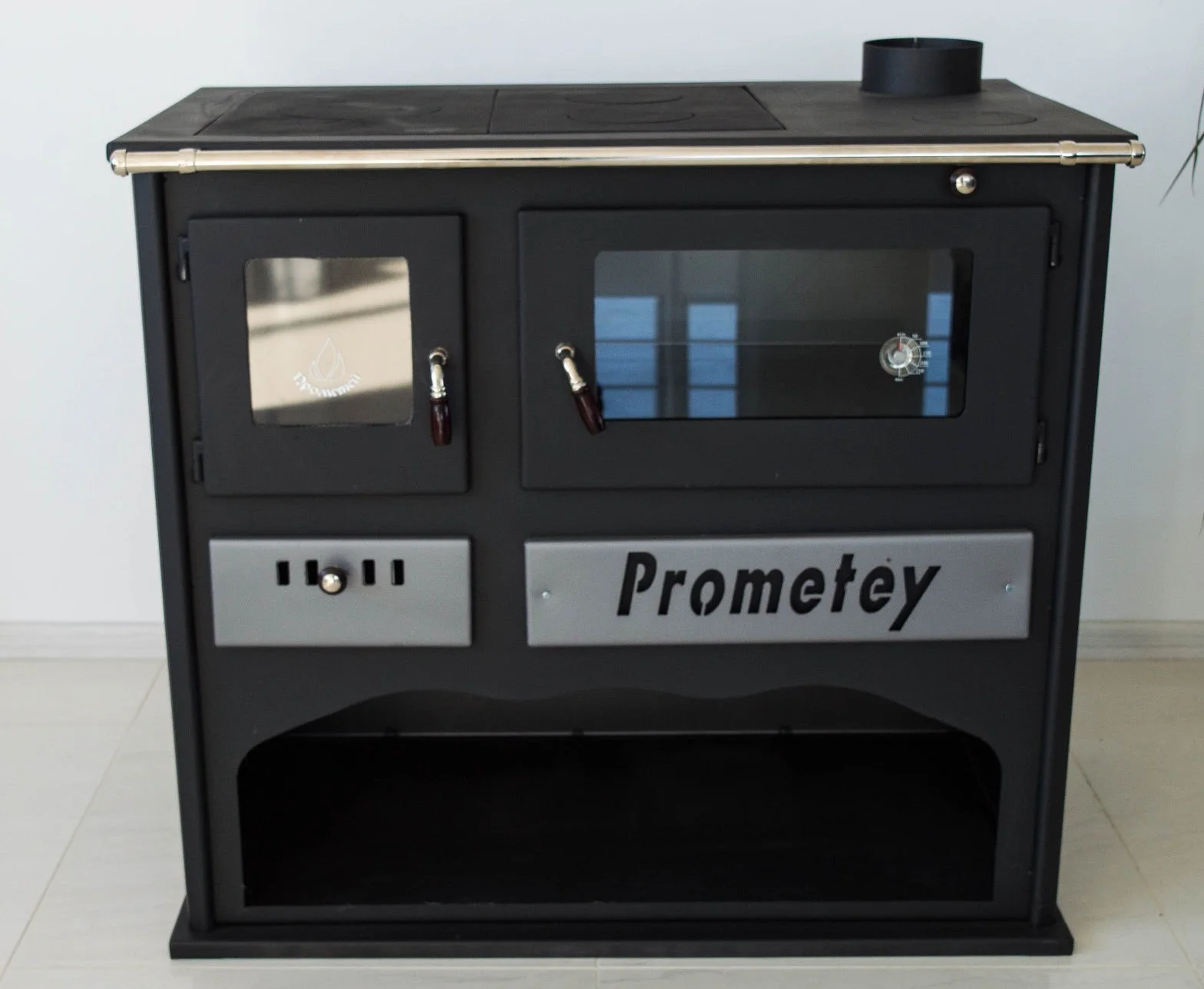 PROMETEY Poêle à bois cuisinière four 11 kW PRAKTIK LUX