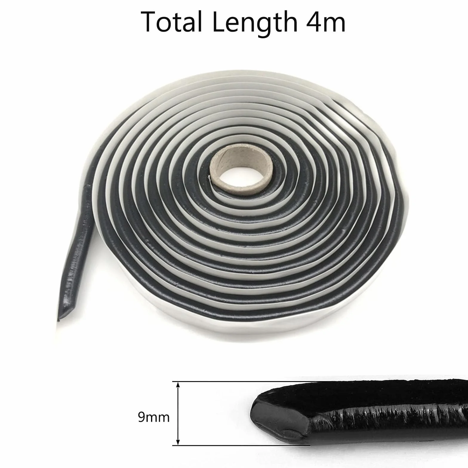 Ruban Butyle Mastic en Bande 9,5 mm x 4 m Noir pour Camping Car