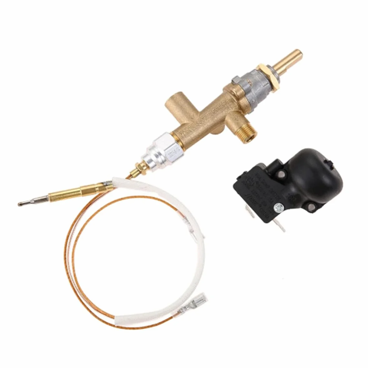 Vanne de commande de chauffage de terrasse à gaz, capteur de thermocouple, bouton de commutateur de décharge, ensemble de ports pilotes de commande de foyer au propane
