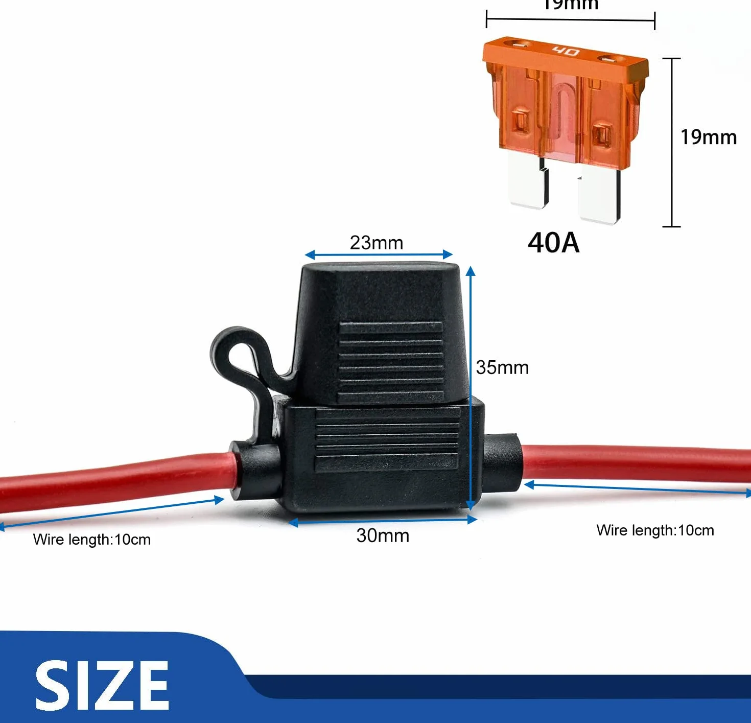 Gebildet Porte-fusible à lame ATO étanche 32 V 10 AWG fusibles 30 A 40 A