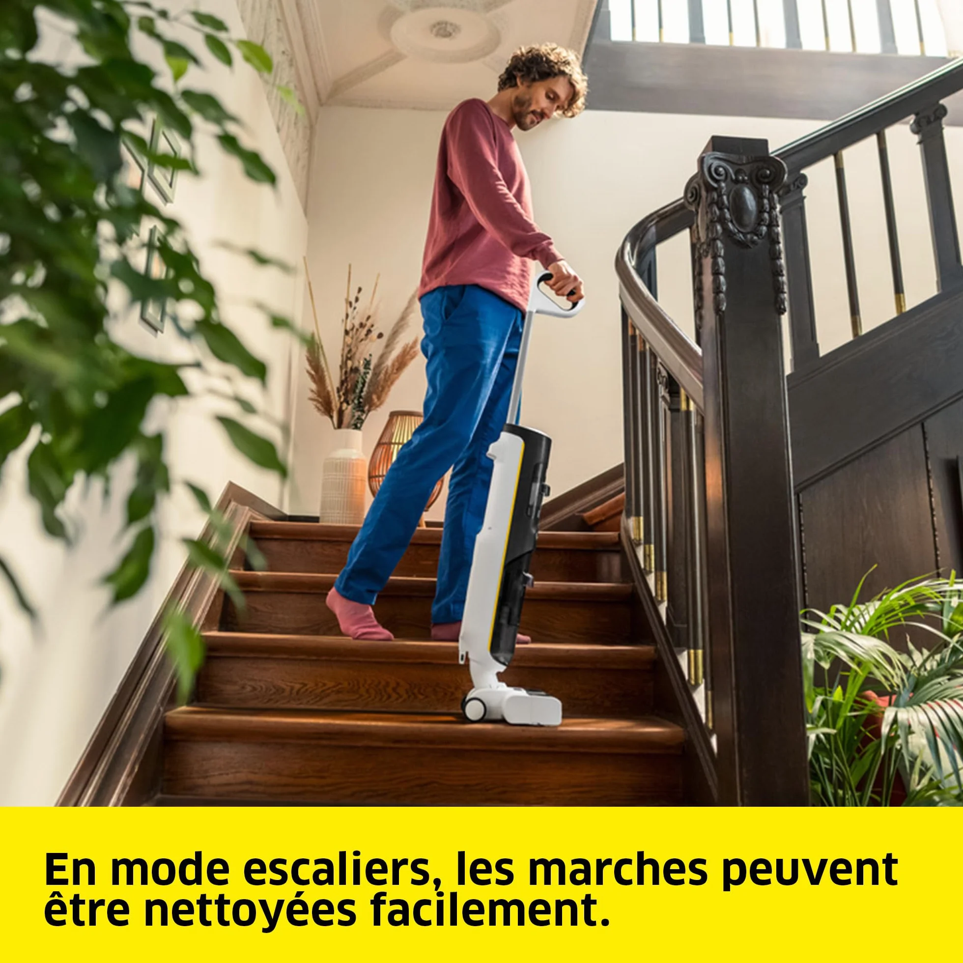 KÄRCHER aspirateur laveur FCV 4 Dry Extra 3-en-1 autonomie 45 min rendement 200 m² capteur Dynamic Control