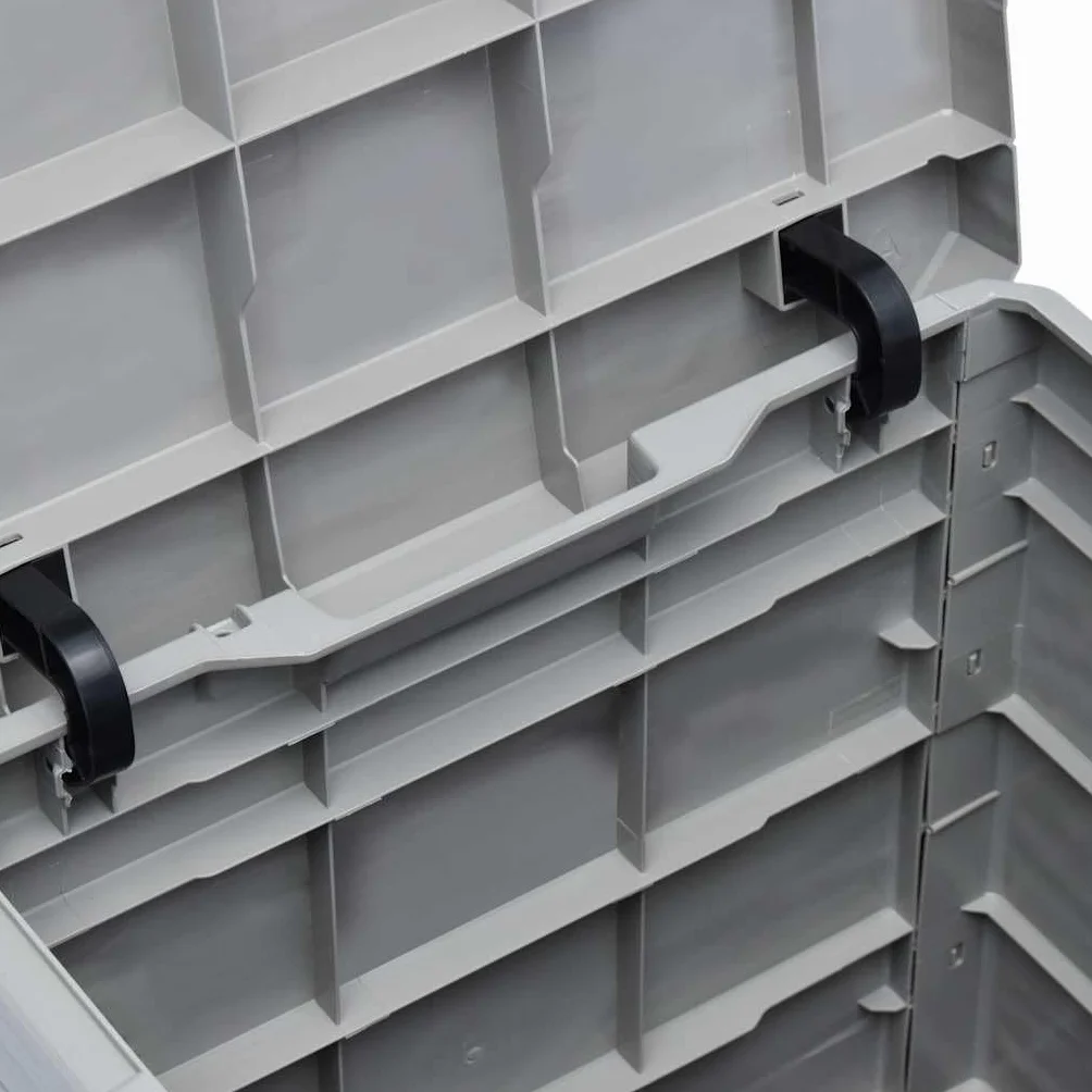 vidaXL Boîte de Rangement Jardin Coffre Stockage Extérieur Gris Clair