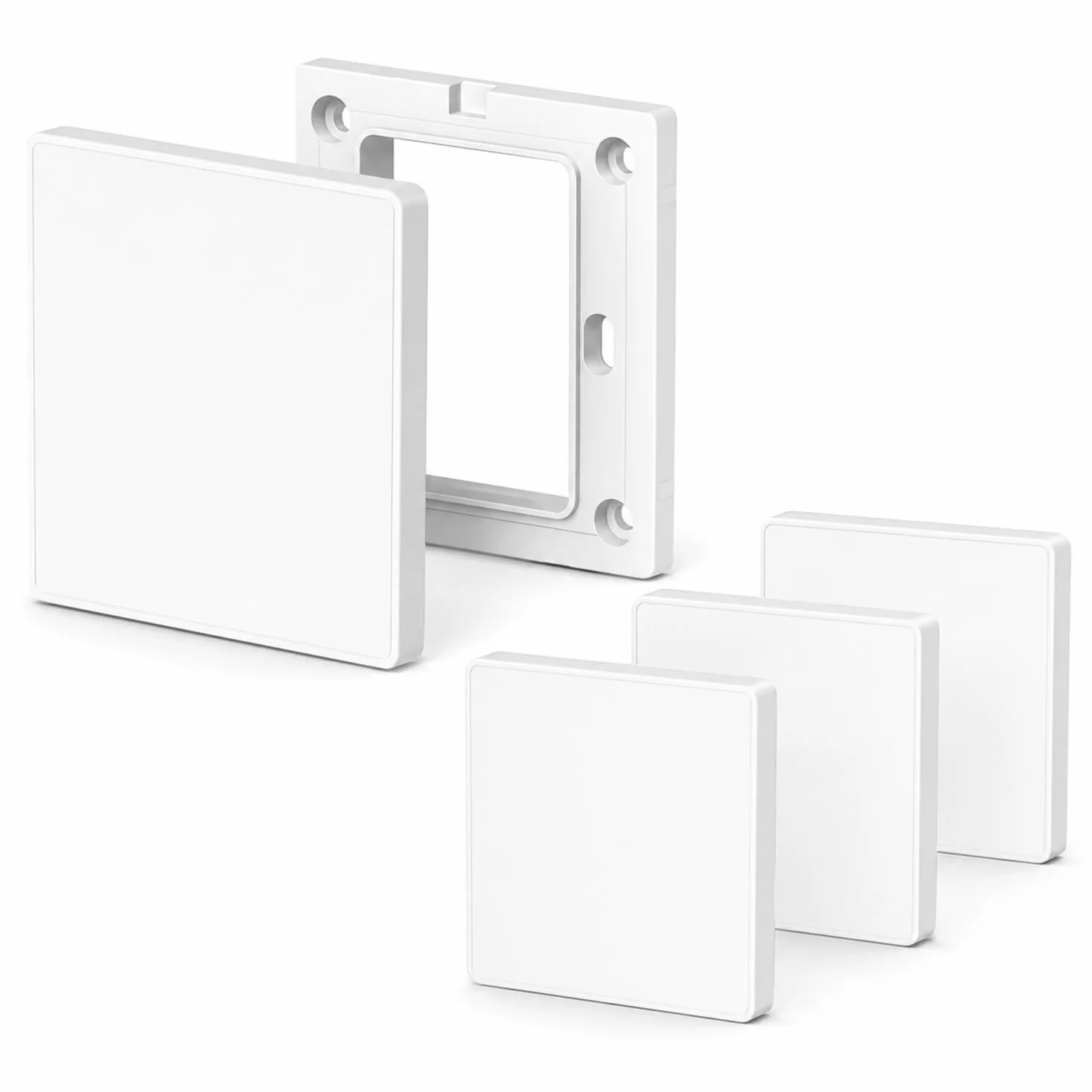 Lot de 4 Cache Prise Electrique Murale Encastrées Plastique Sans Vis