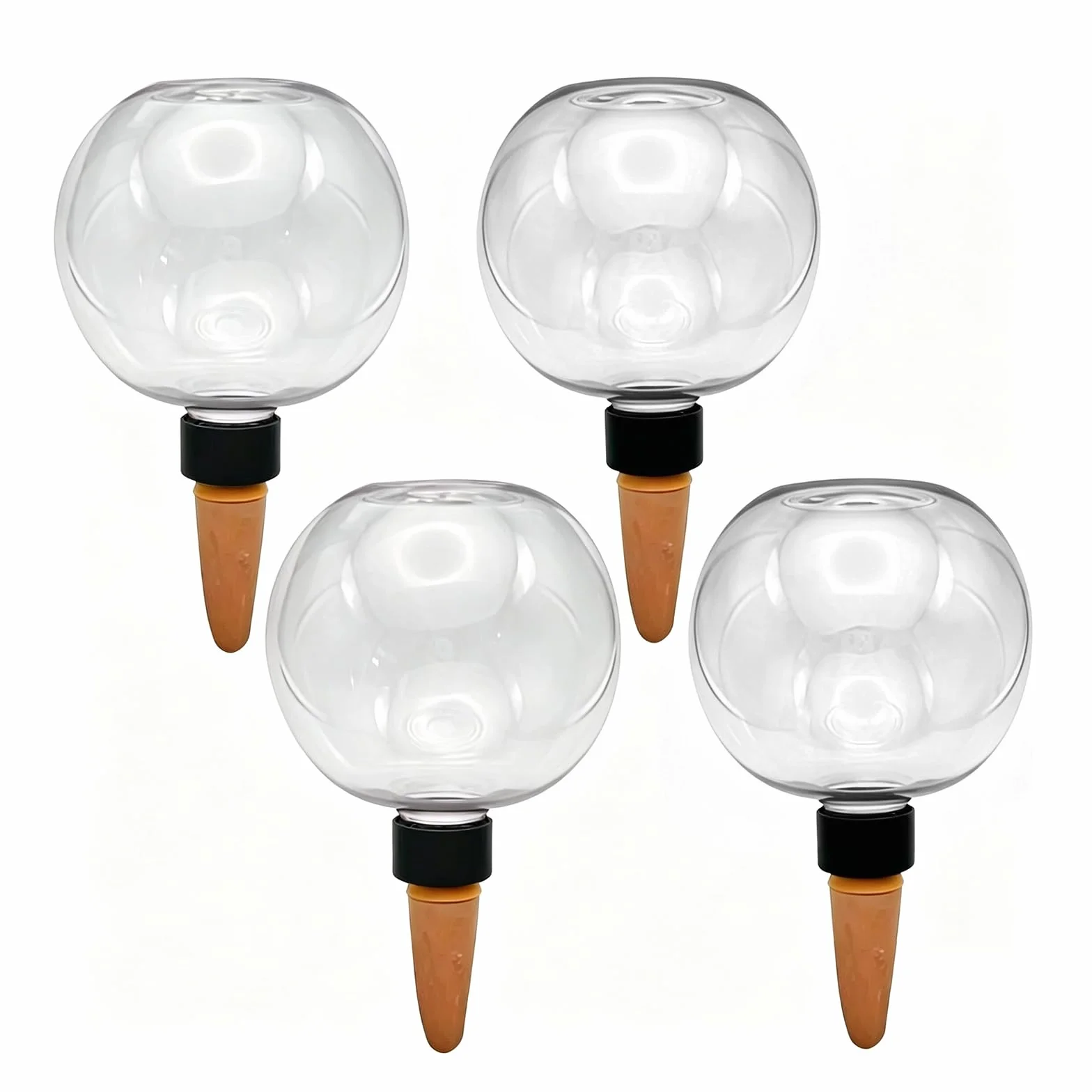 4 Boules d’Arrosage Plantes Globe Arrosage 500 ML, Système Arrosage Automatique Série, Irrigation Goutte à Goutte Transparent, pour Plantes Intérieur Balcon Jardin Vacances (Blanc*4)