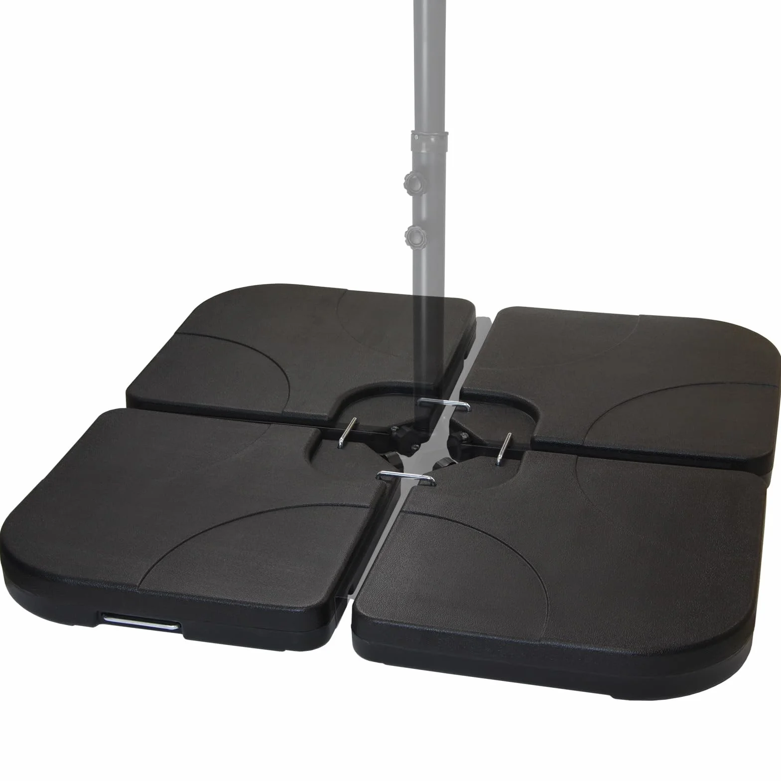 Montafox Lestage pour parasols Dalles de Parasol Pied en Croix Noir 60 litres / 100 kg