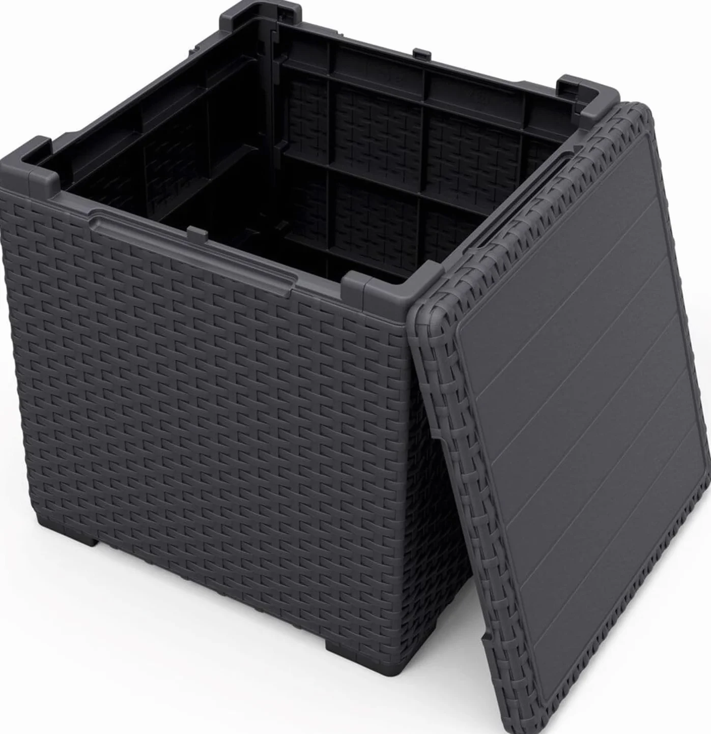 Keter Table de Jardin Table de Rangement Graphite 41 cm x 41 cm x 41 cm Gris