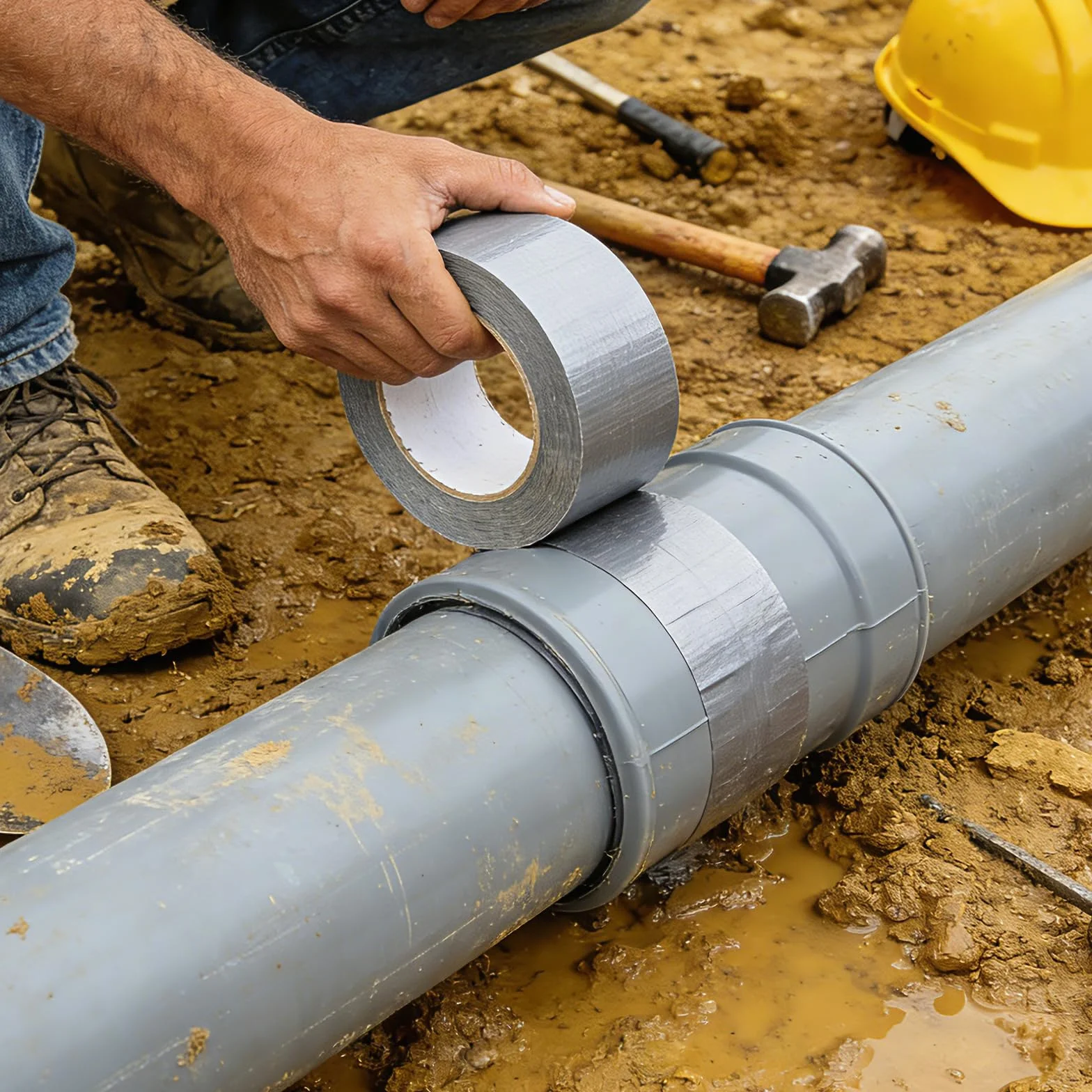 Ruban Adhésif Toilé Argenté 50mm x 27,4m Heavy Duty Duct Tape pour Réparations Étanchéité Bricolage