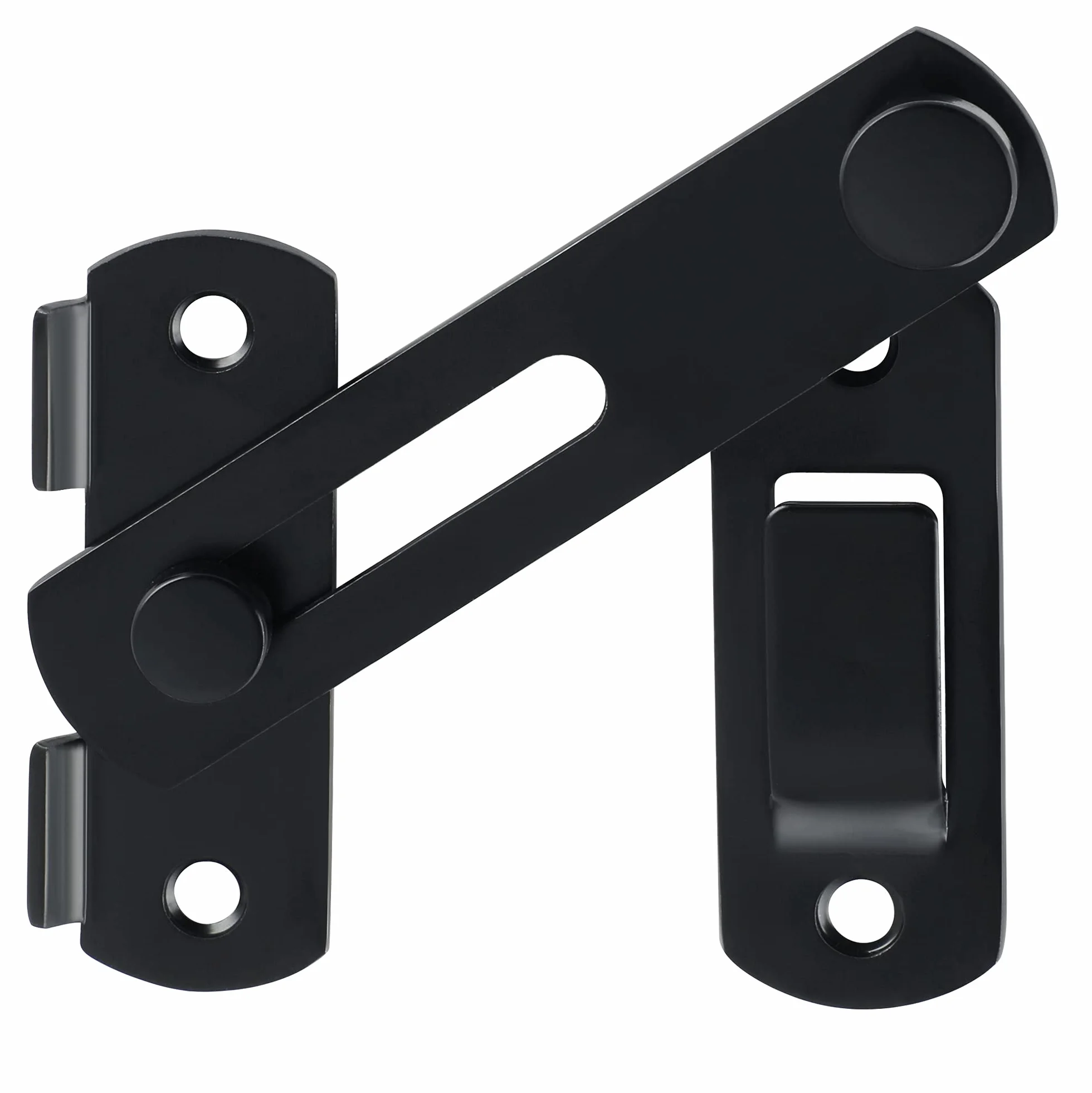 SAYAYO Verrou Porte Coulissante Serrure Loquet Portail à Bascule Boulon Acier Inoxydable Noir Mat EMS9500-B