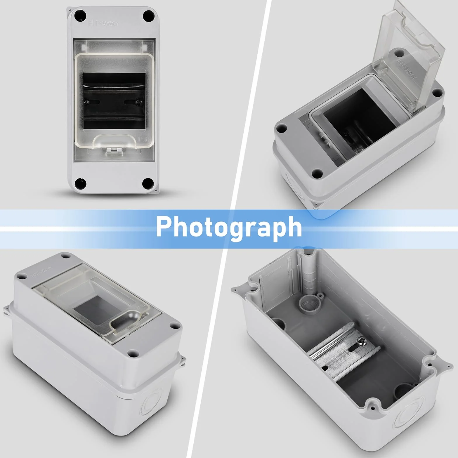 Coffret Electrique Etanche IP65 3 Modules Boîtier Exterieur 1 Rangée