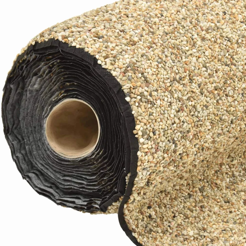 Tomostar Revêtement de Pierre Tapis Gravillonnée Sable Naturel 150x40 cm