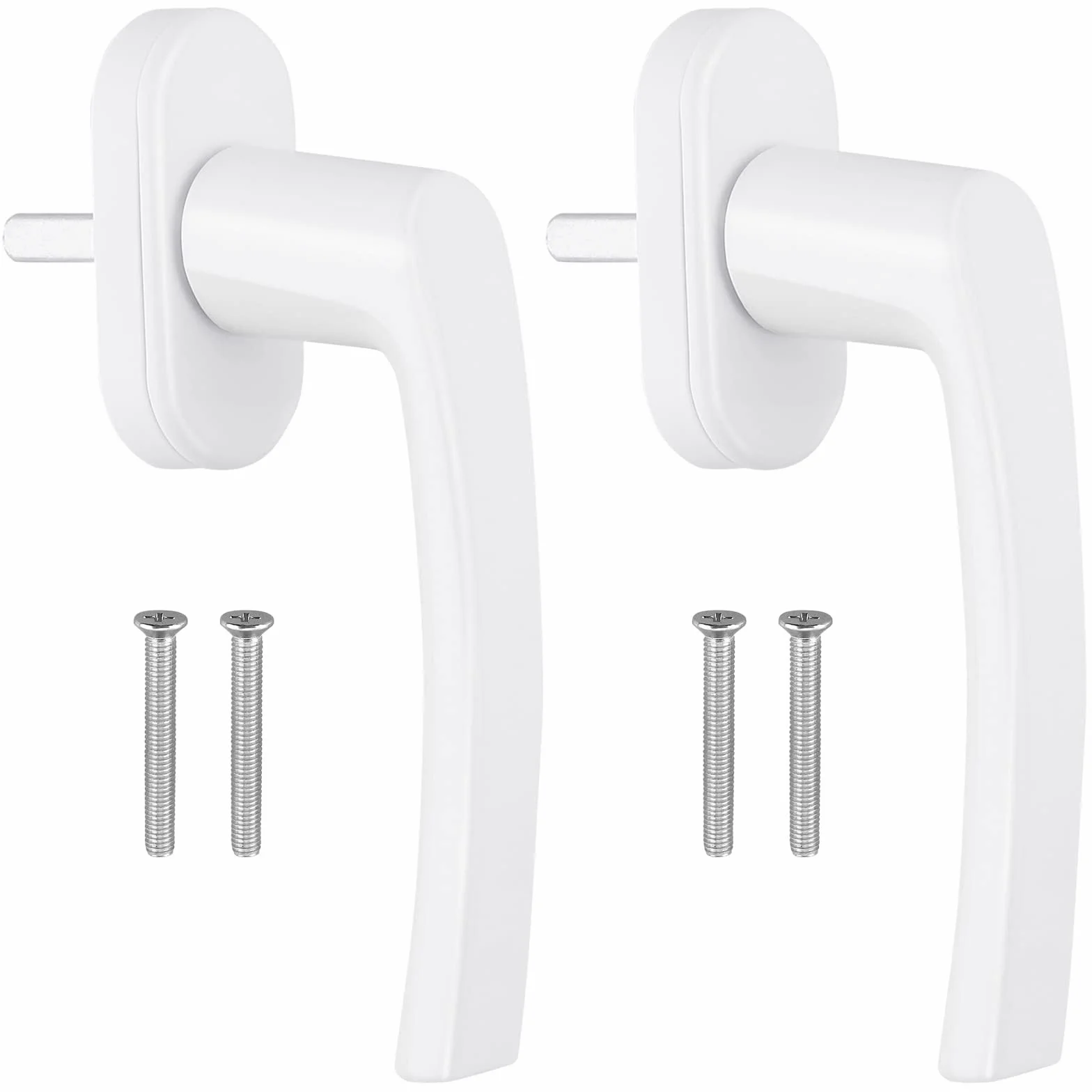 AUTOUTLET 2PCS Poignées de Fenêtre en Aluminium Blanc pour Porte de Balcon