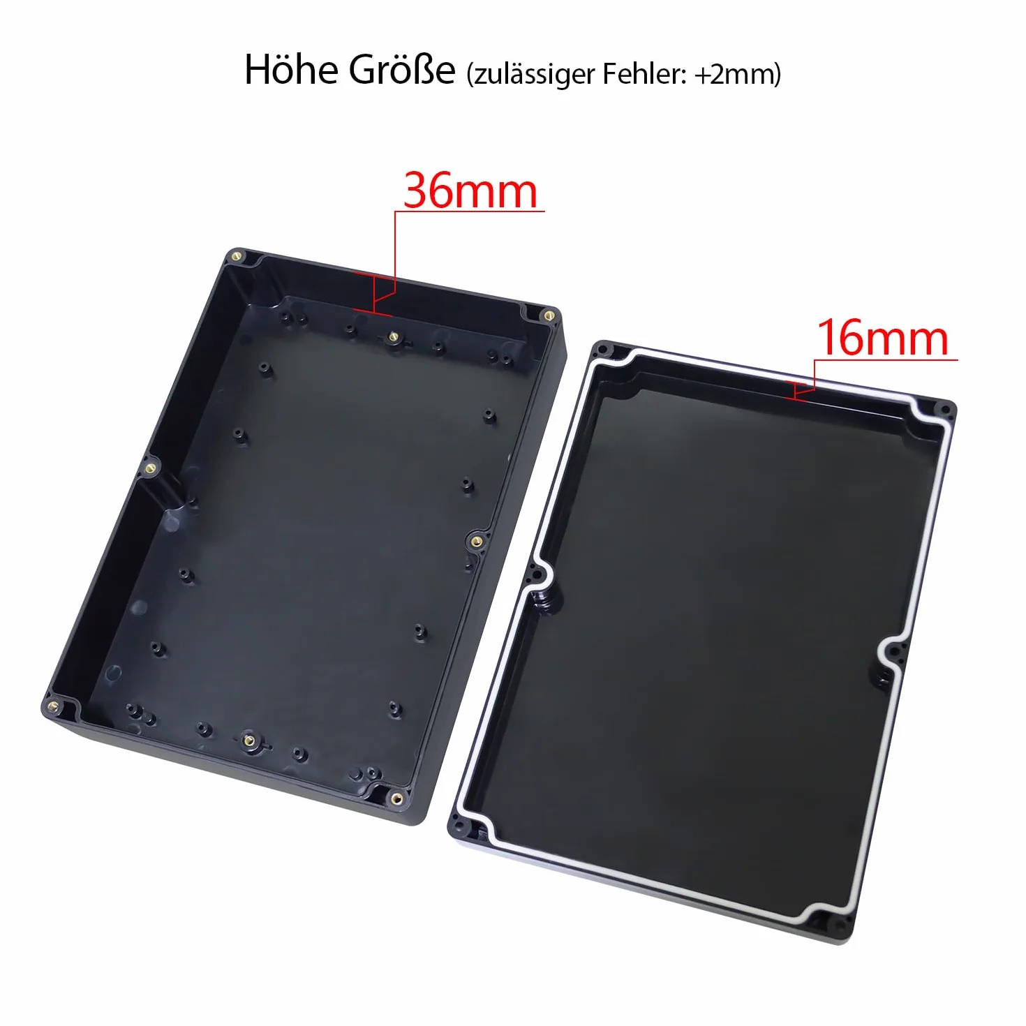 LeMotech Boîte de projet plastique ABS IP65 étanche 263x182x60mm noir