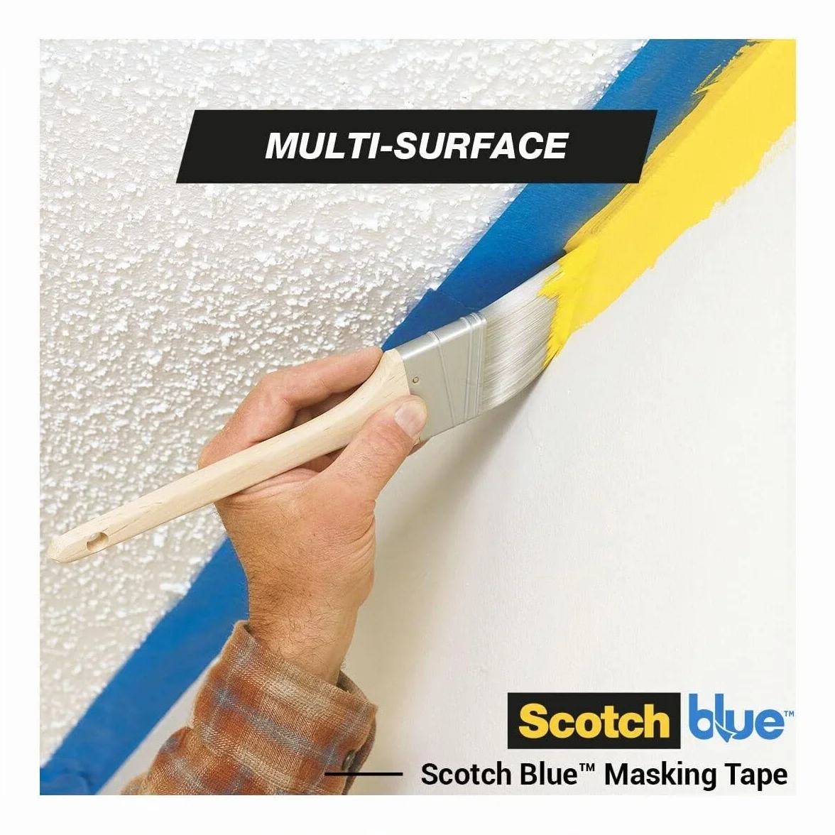 ScotchBlue Ruban de Masquage Multi-Surfaces 36 mm x 41 m 4 Rouleaux Adhésif Peinture Intérieur Extérieur 70% PEFC