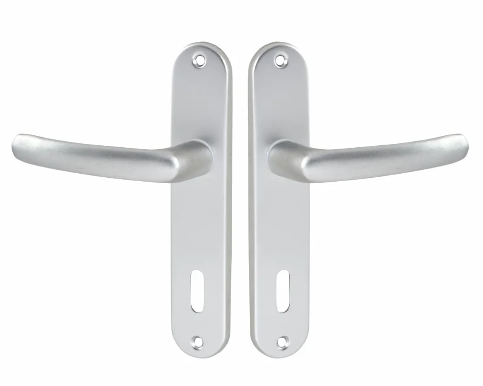 Vachette Set Poignée Porte Aluminium Argent Entraxe 165 mm