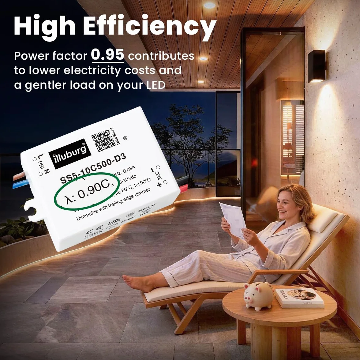 Transformateur LED Variable TRIAC 350mA Courant Constant 5W-10W Driver
