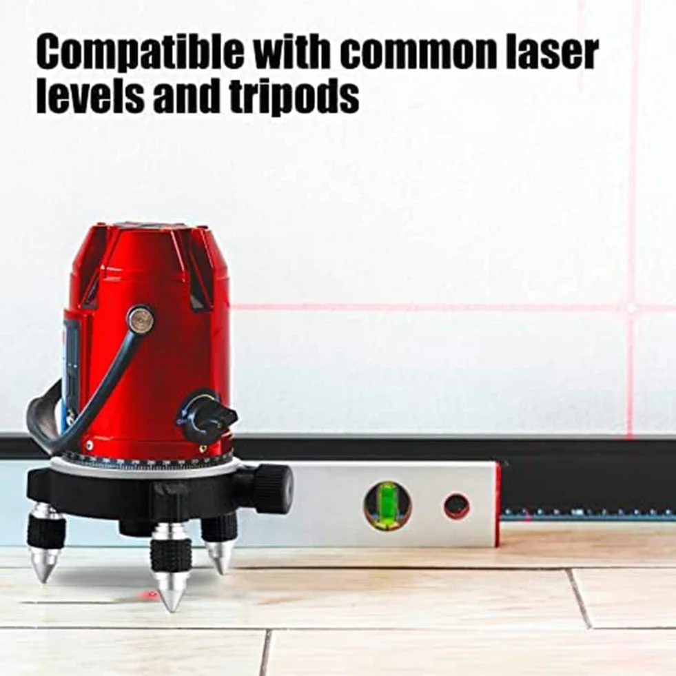 Evenden Adaptateur de niveau laser à réglage 360°, base rotative pour trépied, support de réglage fin