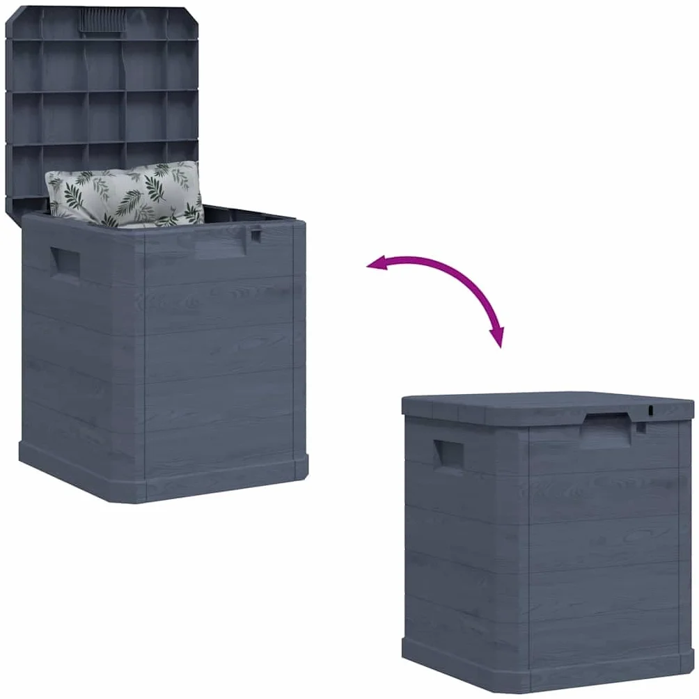 vidaXL Boîte de Rangement Jardin Coffre Stockage Extérieur Anthracite