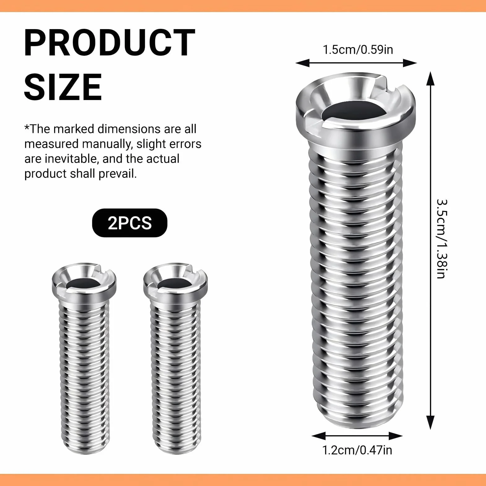 Vis Creuse Acier Inoxydable M12×35mm, Vis de Panier d'Évier, Accessoires pour Évier de Cuisine (Argent)